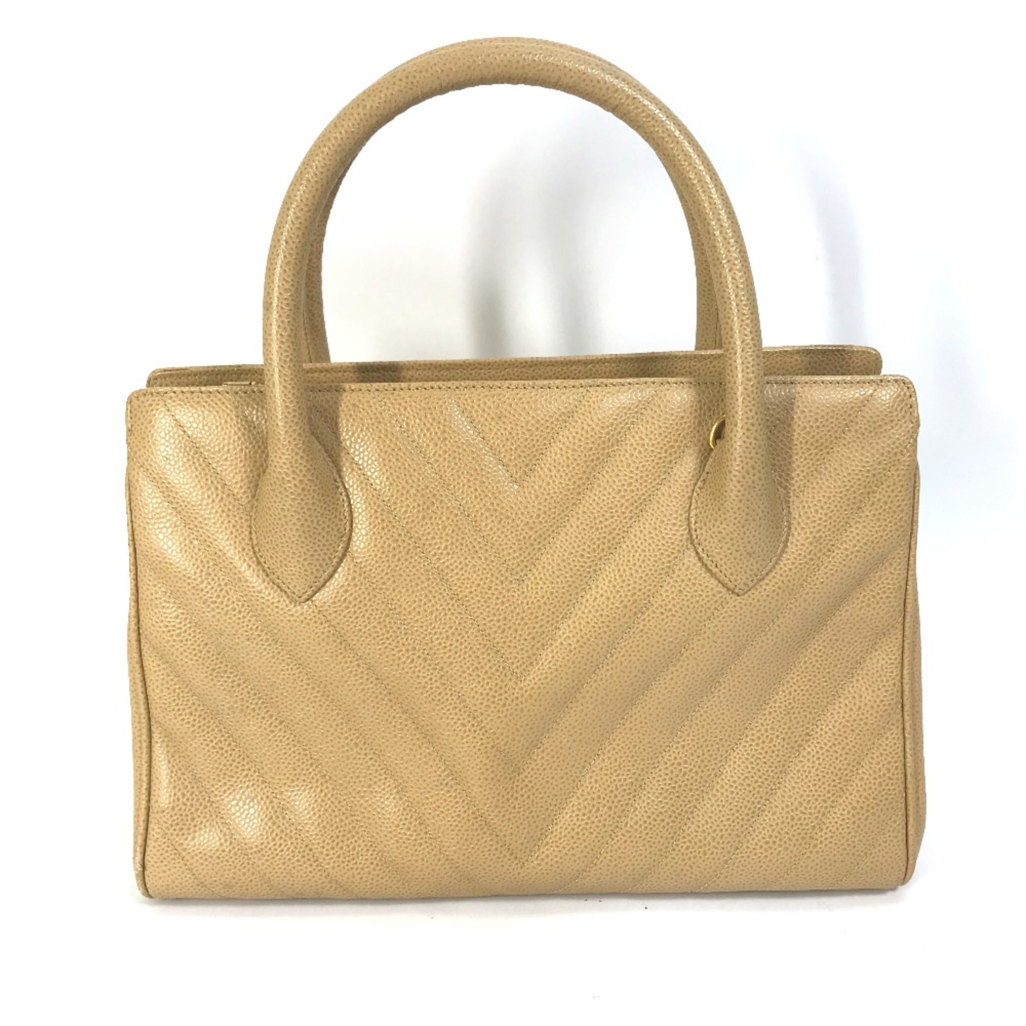 Chanel Beige Leather Handbag