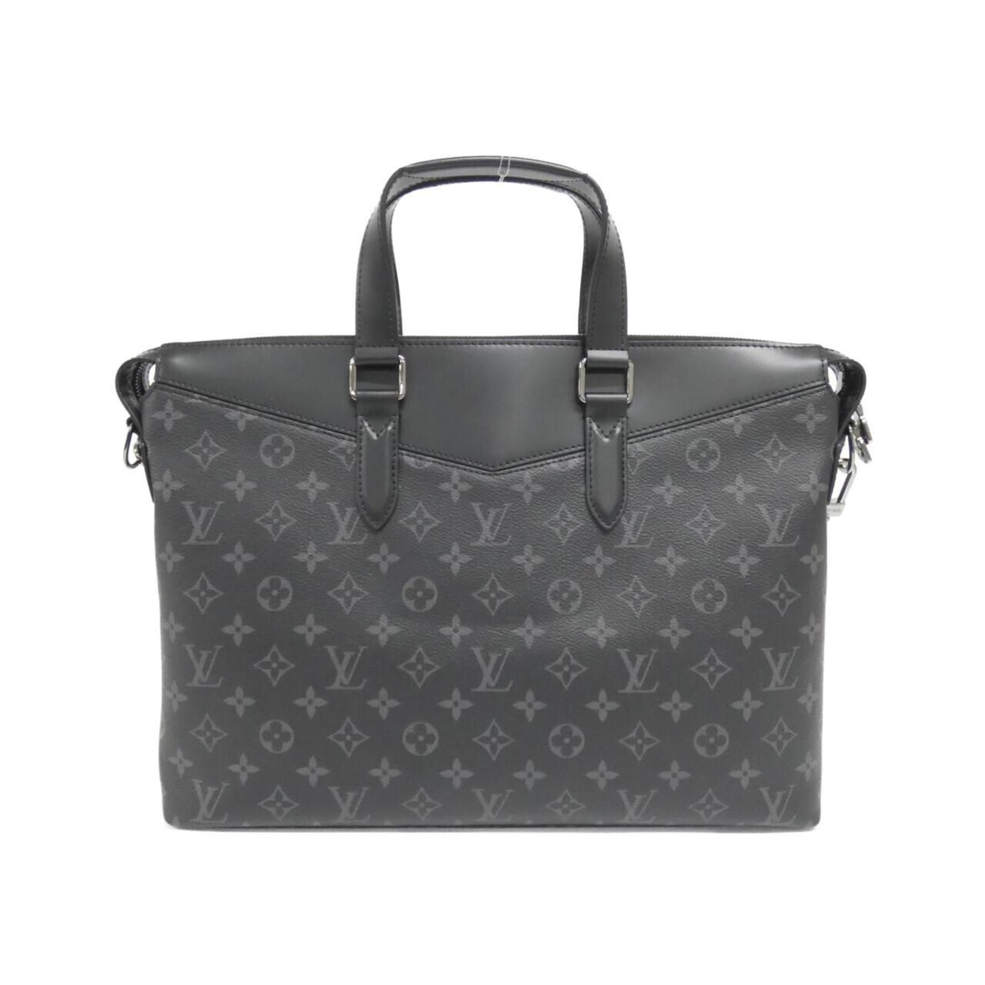 Louis Vuitton Black Coated Canvas Briefcase Handbag