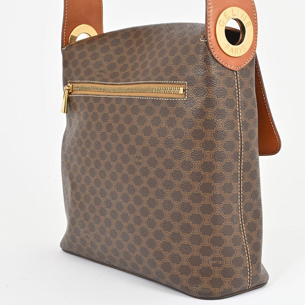 Celine Brown Pvc Leather Shoulder Bag