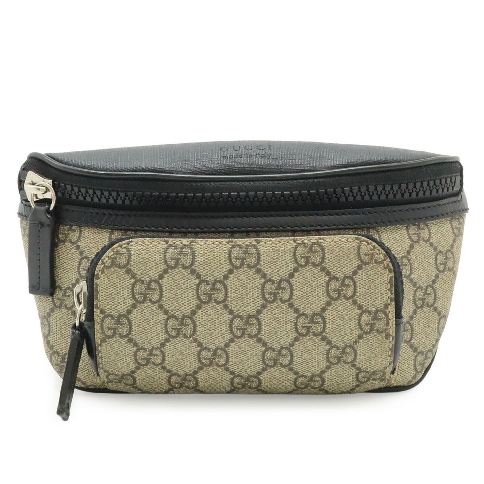 Gucci Beige Black Gg Supreme Sling Bag (Pre-Owned)