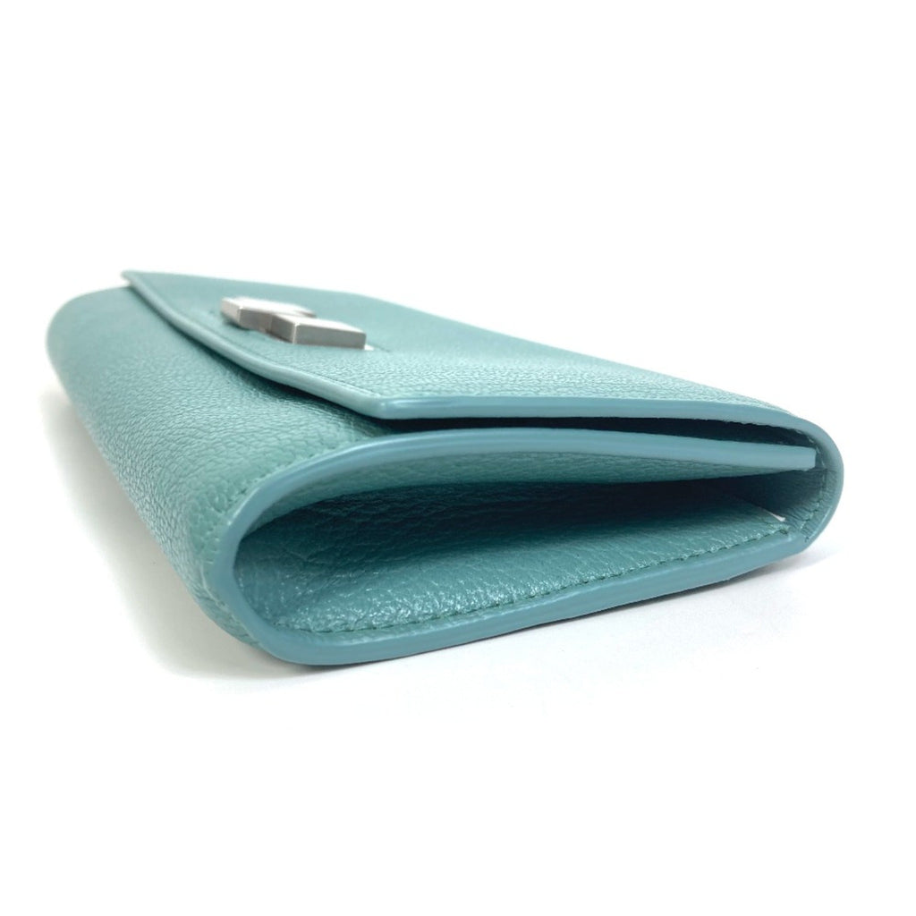 Bottega Veneta Blue Leather Long Wallet (Bi-Fold)