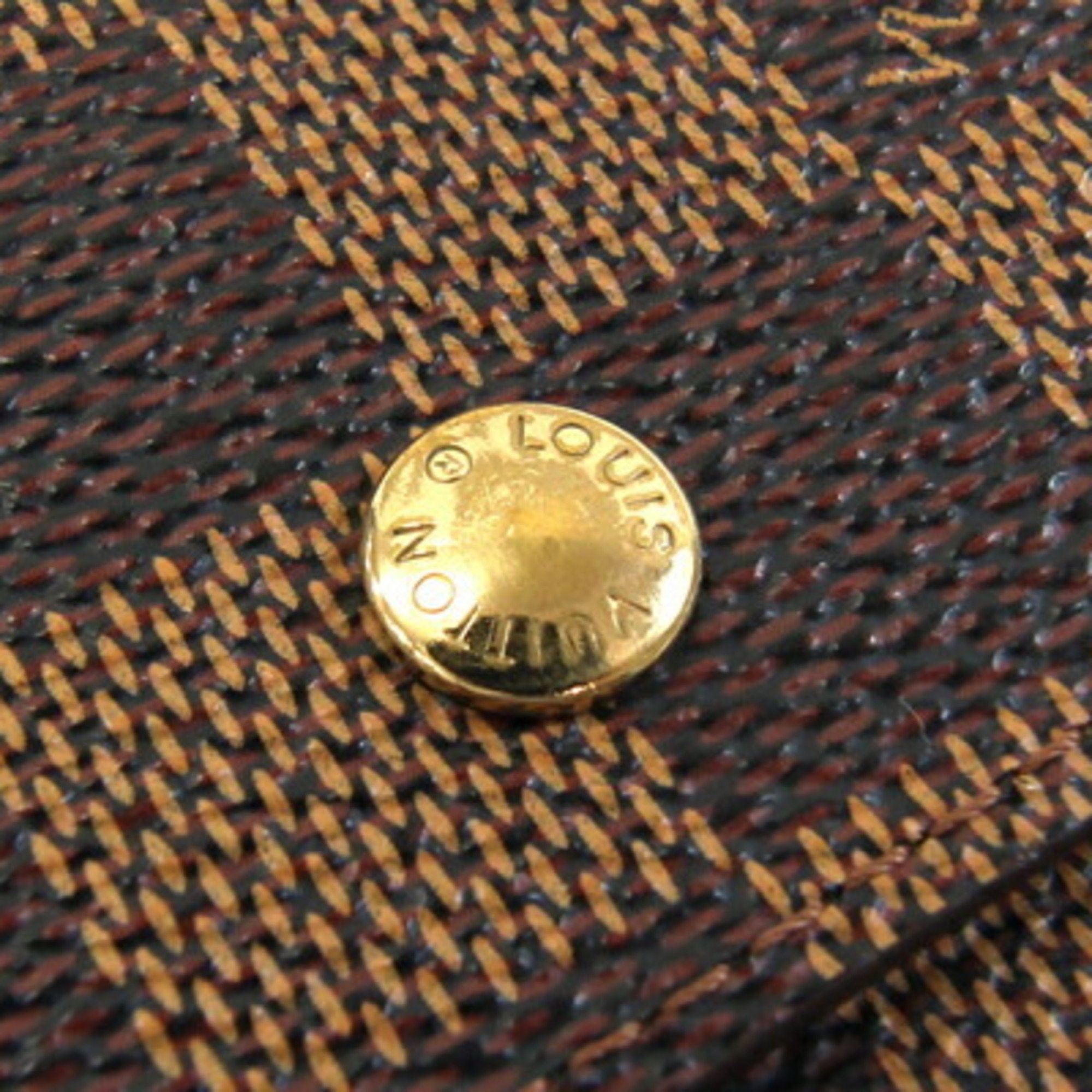Louis Vuitton Brown Damier Canvas Wallet (Tri-Fold)