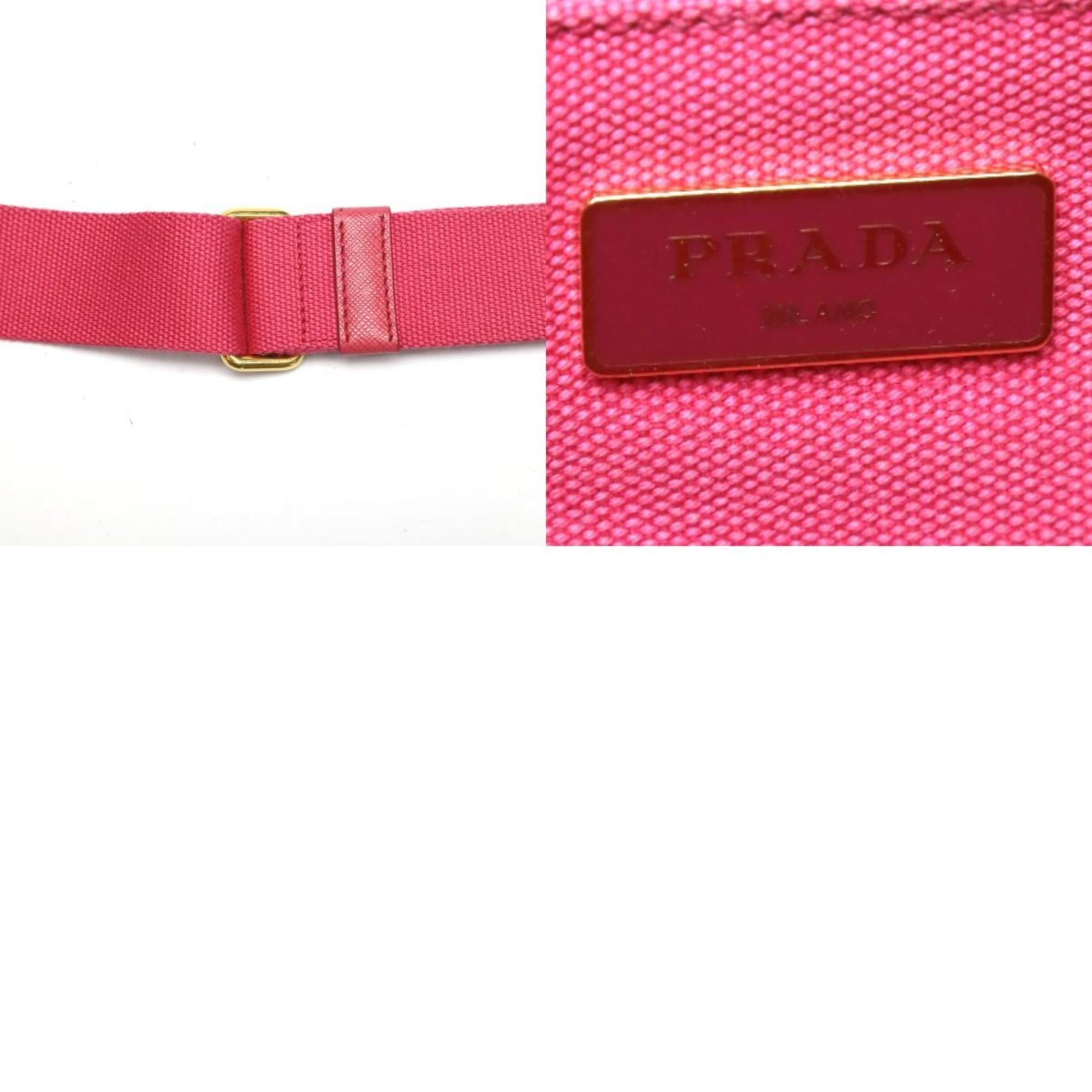 Prada Pink Canvas Tote Bag