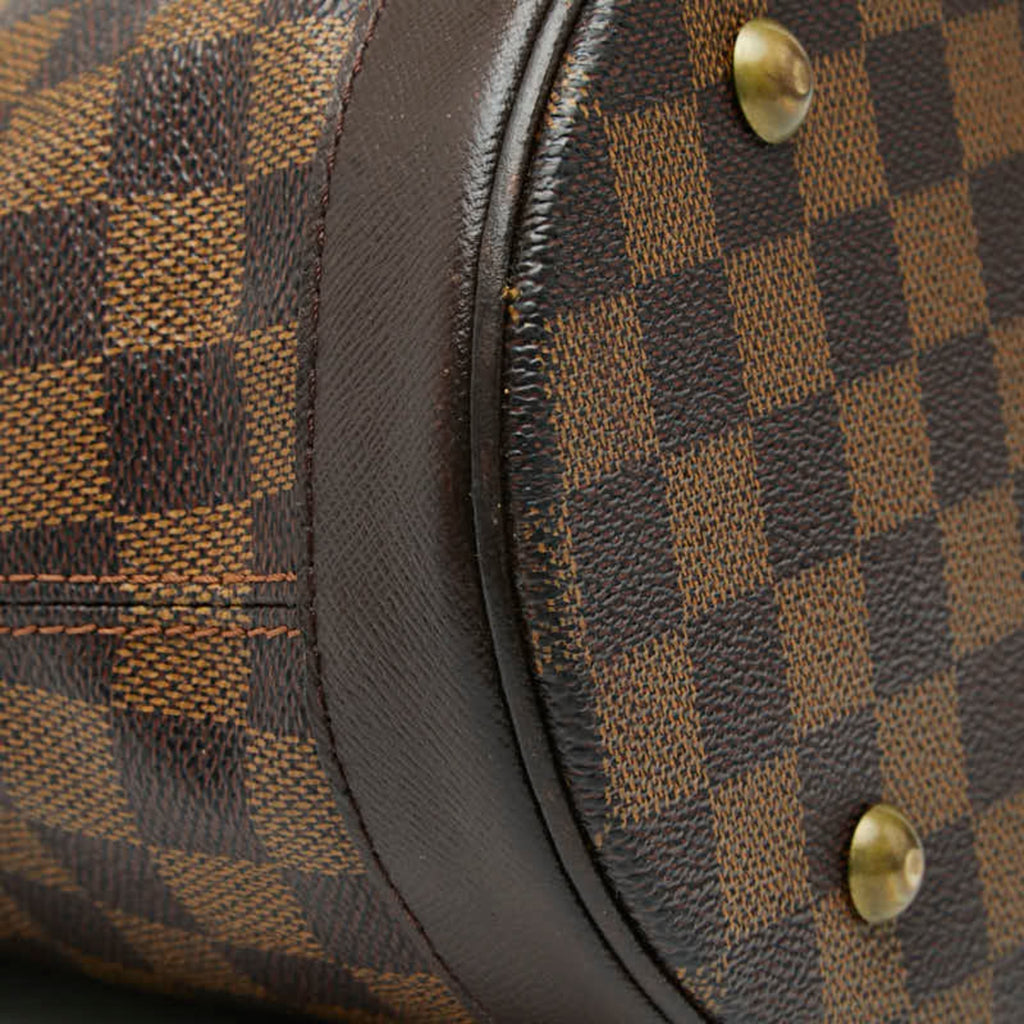 Louis Vuitton Brown Pvc Leather Shoulder Bag Tote Bag