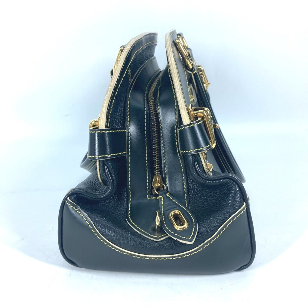 Louis Vuitton Black Noir Suhali Leather Handbag Shoulder Bag