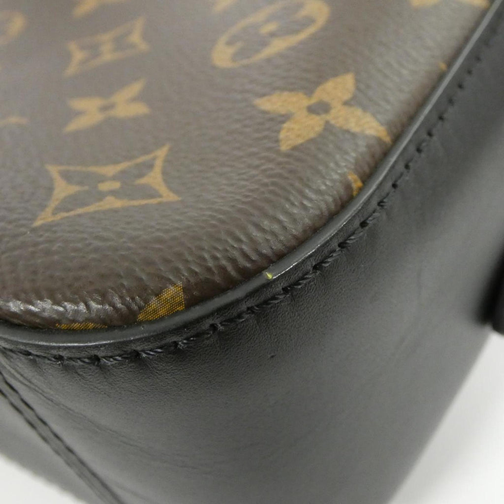 Louis Vuitton Black Marron Coated Canvas Leather Shoulder Bag