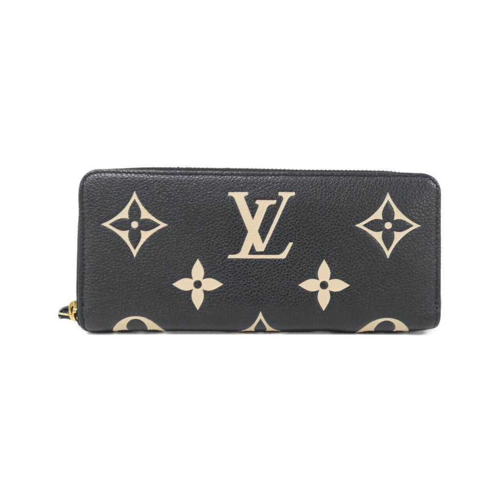 Louis Vuitton Beige Bicolor Black Leather Long Wallet