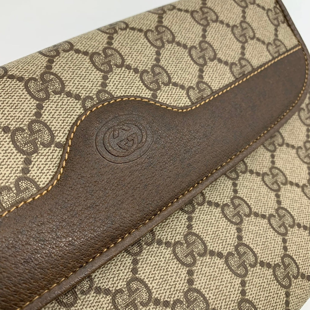 Gucci Brown Gg Supreme Shoulder Bag (Pre-Owned)