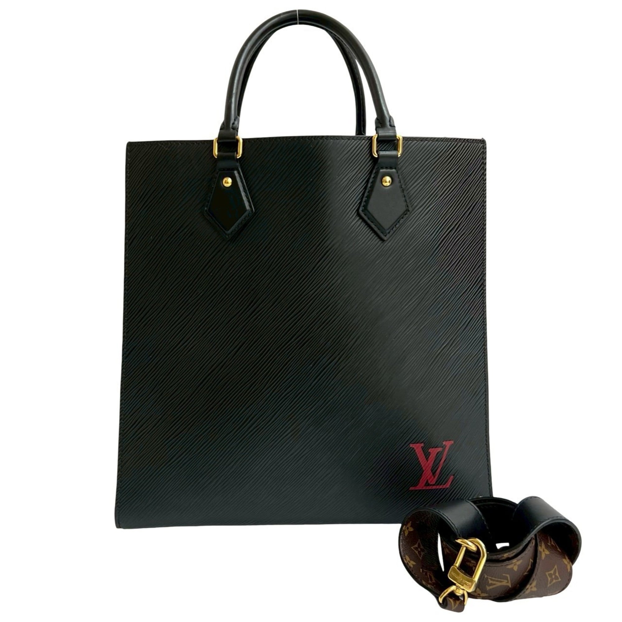 Louis Vuitton Black Epi Leather Handbag Shoulder Bag Tote Bag
