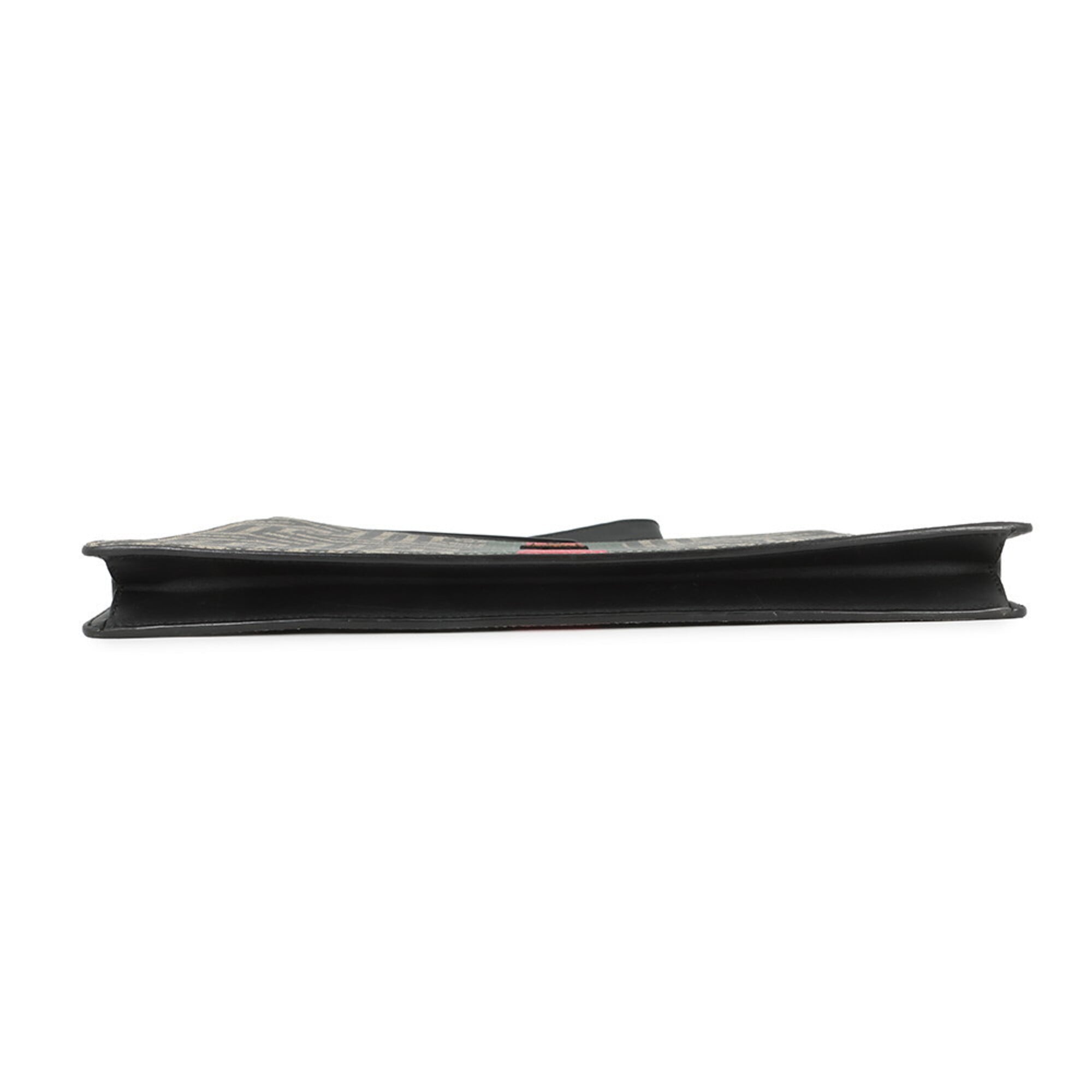 Gucci Black Multi-Color Leather Clutch Bag Handbag Pouch (Pre-Owned)