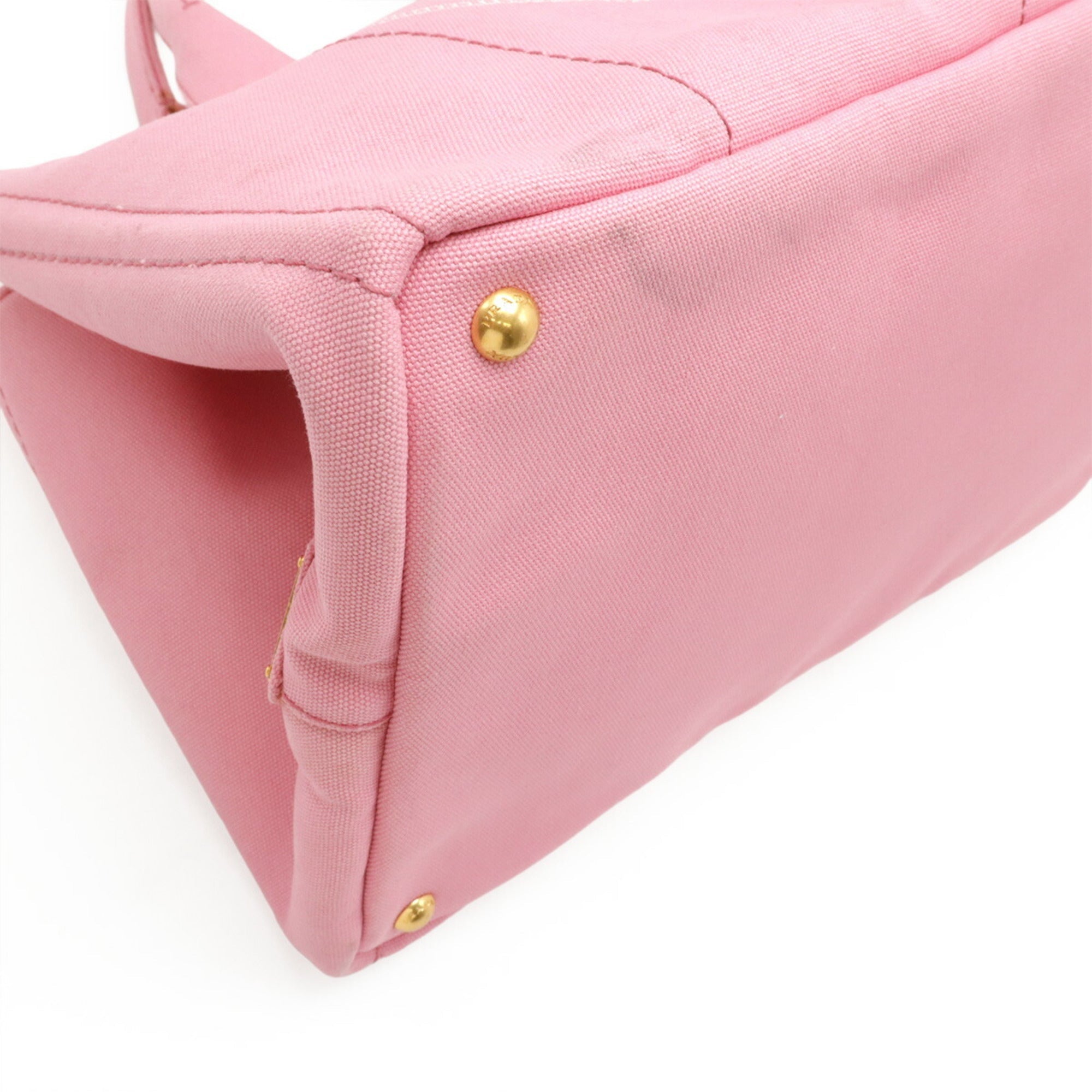 Prada Canapa Pink Canvas Handbag Tote Bag
