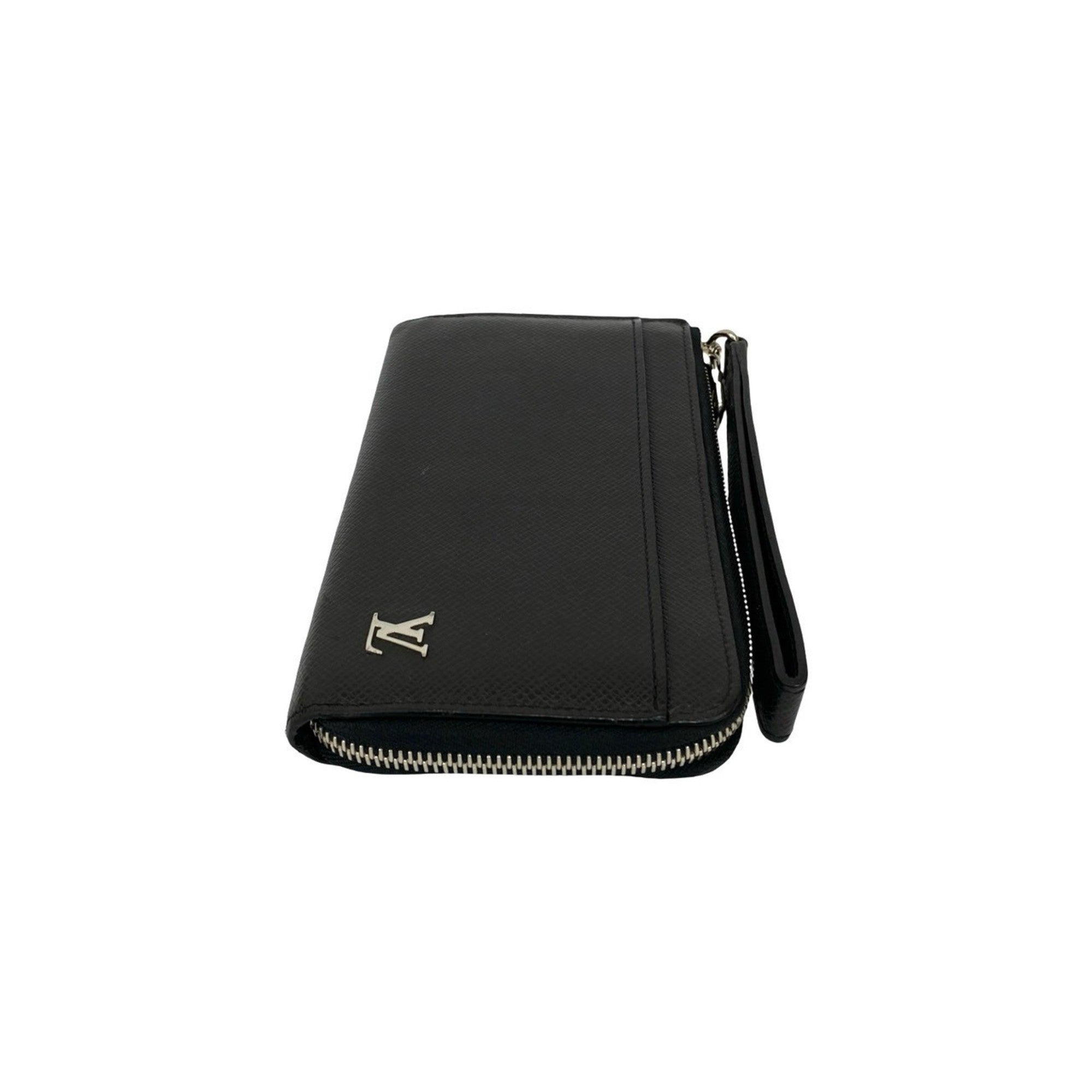 Louis Vuitton Black Leather Long Wallet