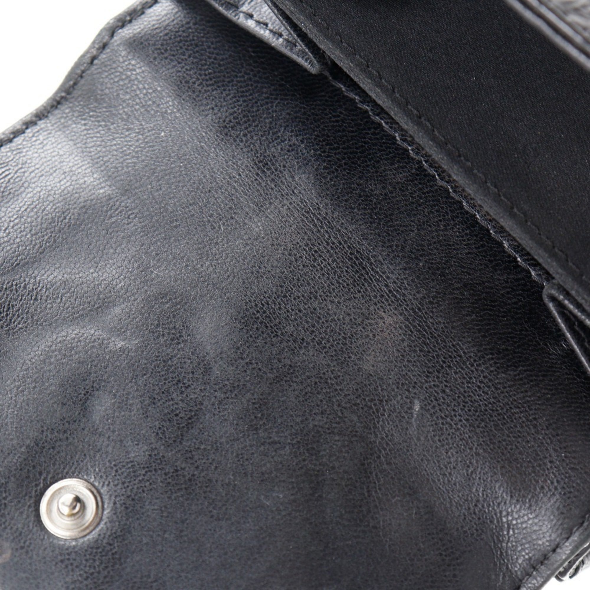 Chanel Black Patent Leather Wallet (Tri-Fold)