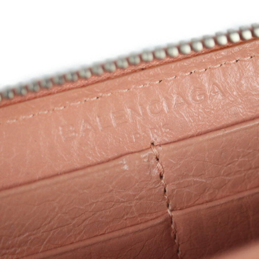 Balenciaga Pink Beige Leather Coin Purse/Coin Case