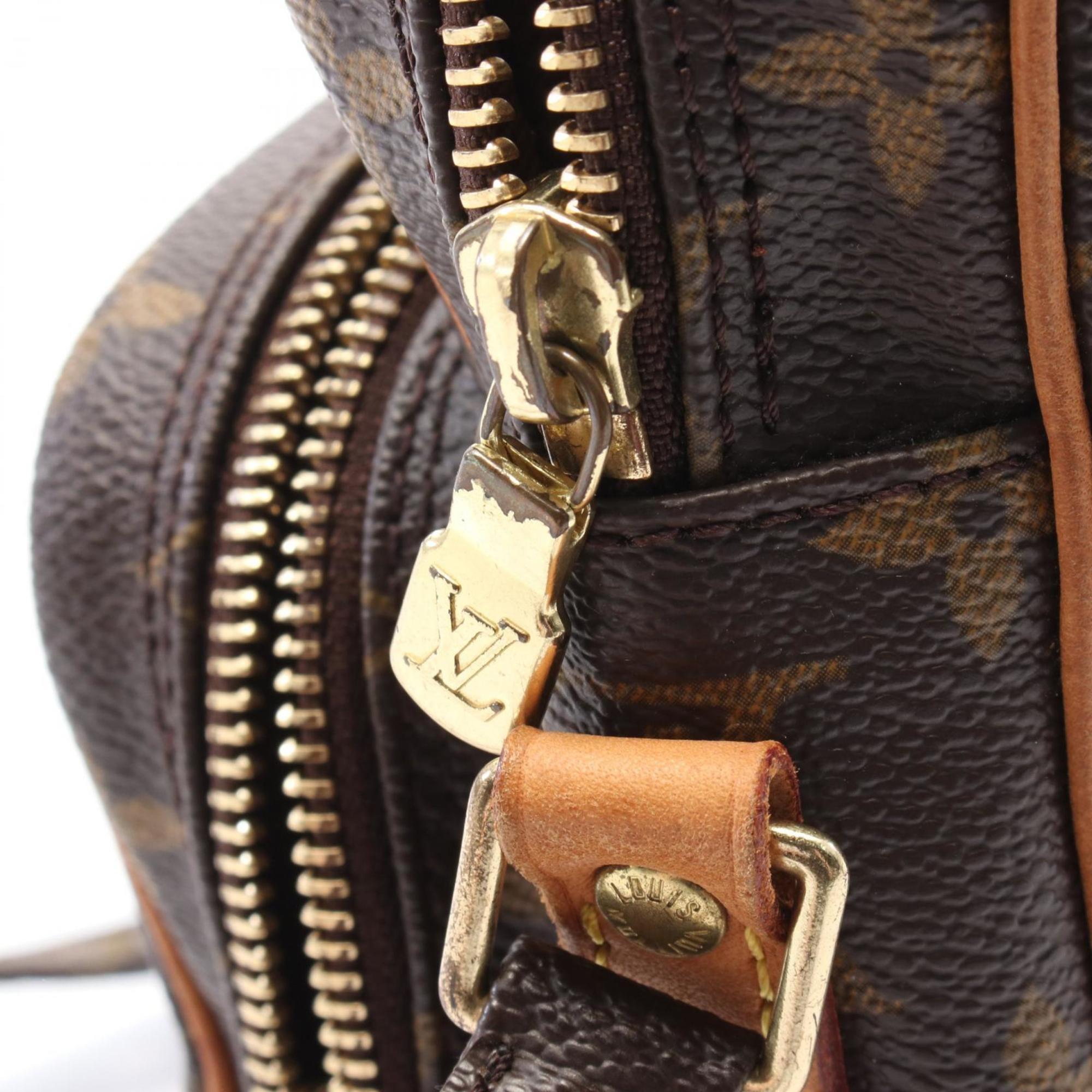 Louis Vuitton Brown Monogram Pvc Coated Canvas Leather Shoulder Bag