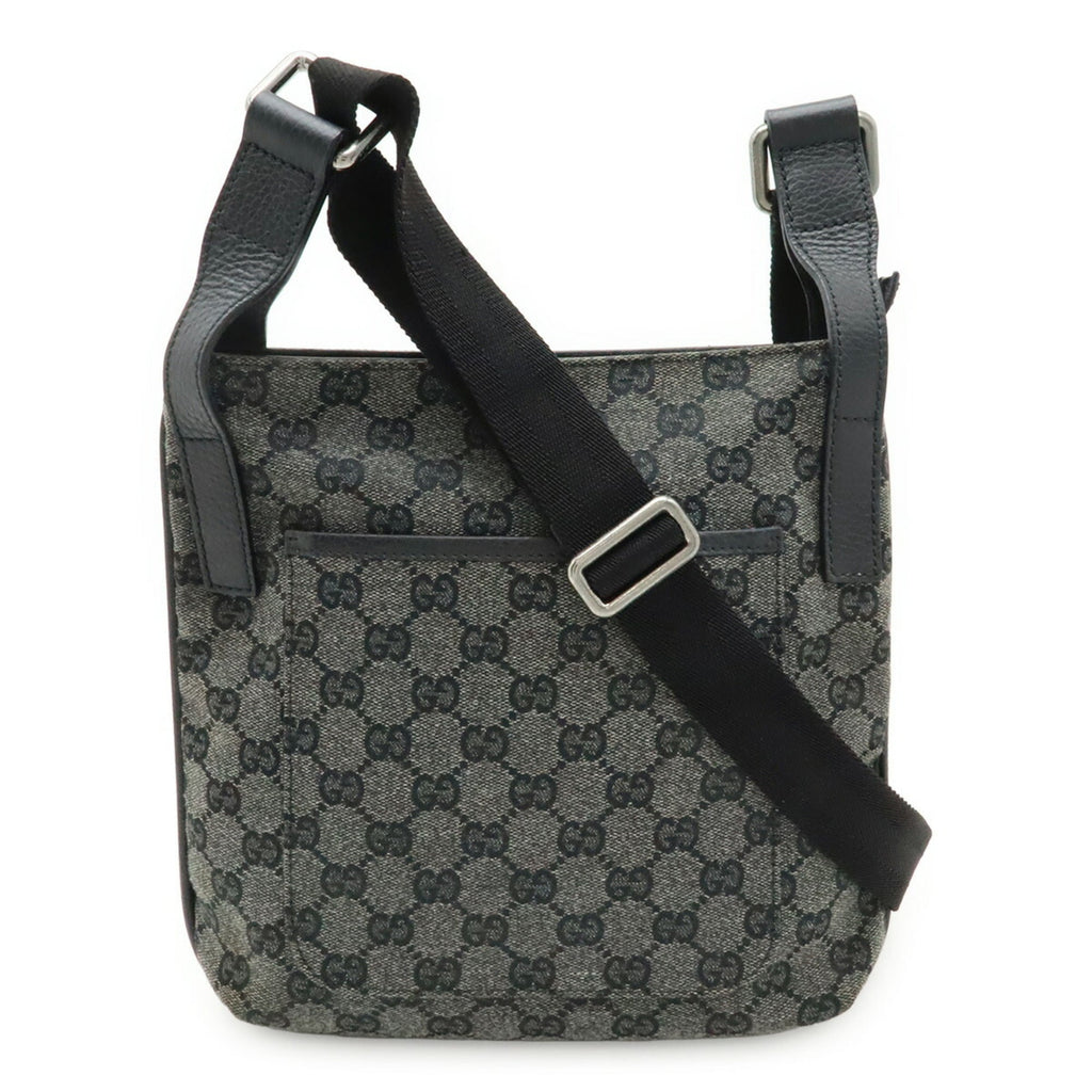 Gucci Dark Gray Gg Canvas Shoulder Bag (Pre-Owned)