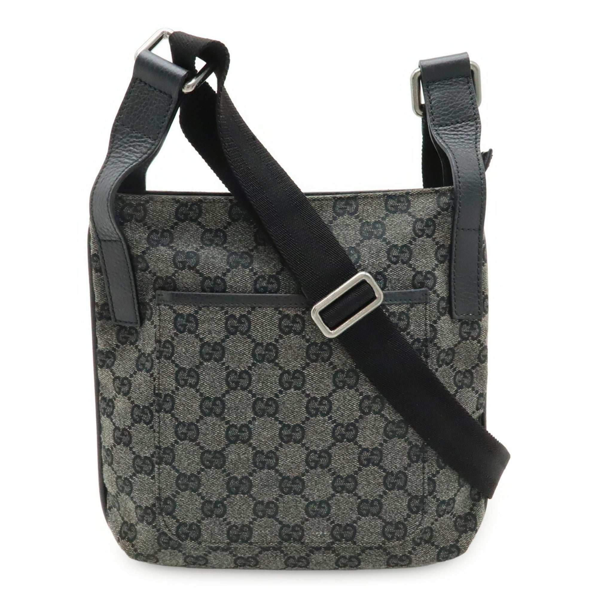 Gucci Dark Gray Gg Canvas Shoulder Bag (Pre-Owned)