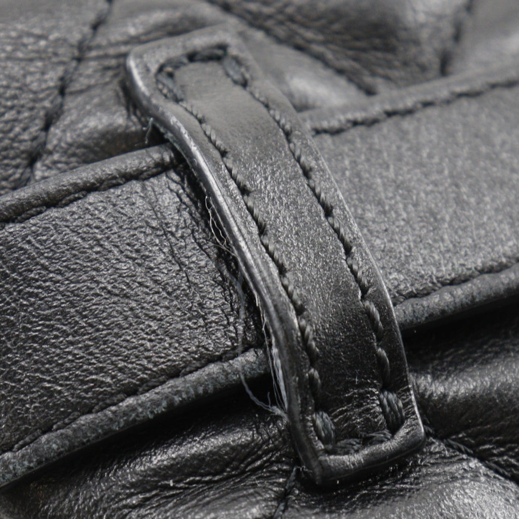 Chanel Black Leather Fanny Pack Sling Bag