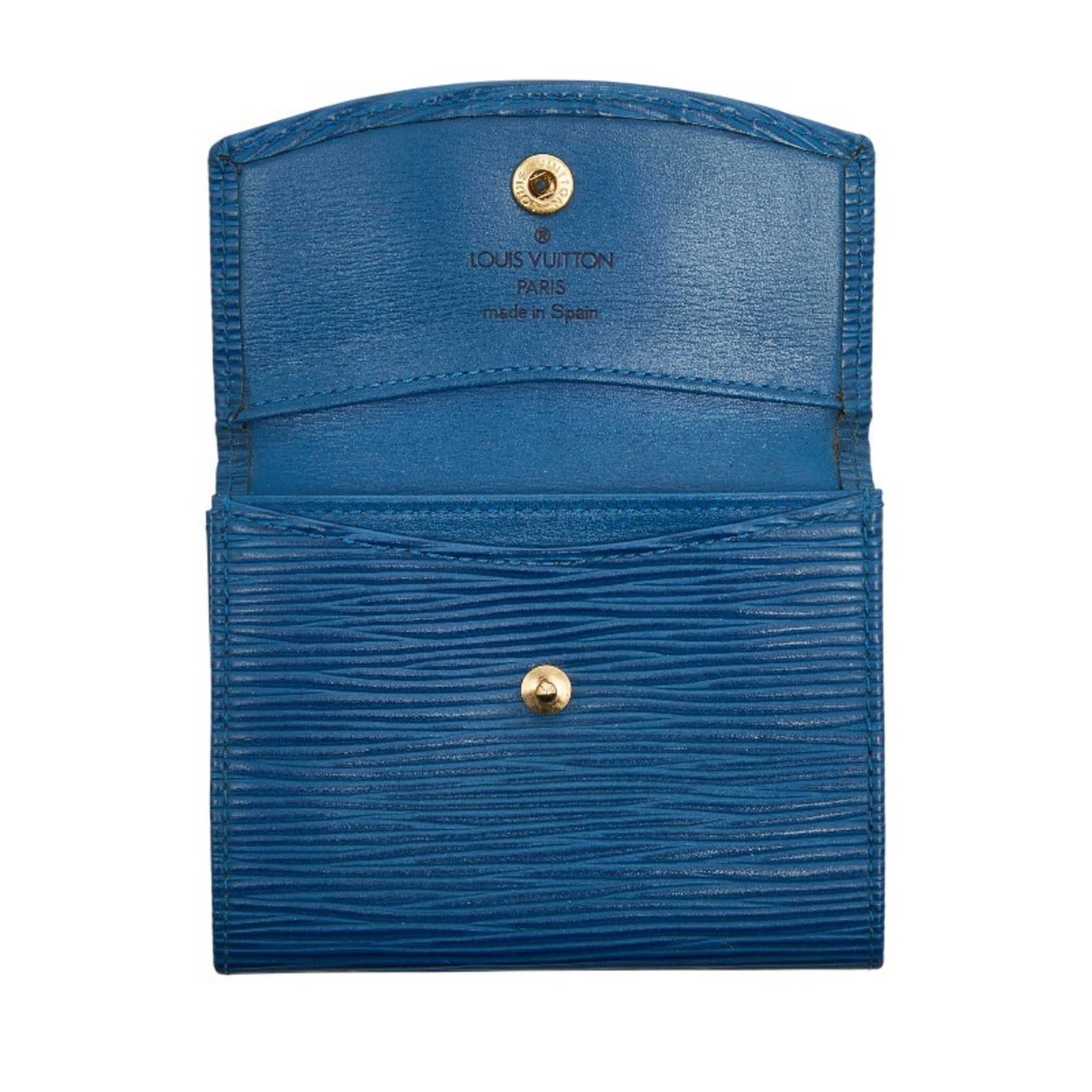 Louis Vuitton Epi Toledo Blue Leather Coin Purse/Coin Case