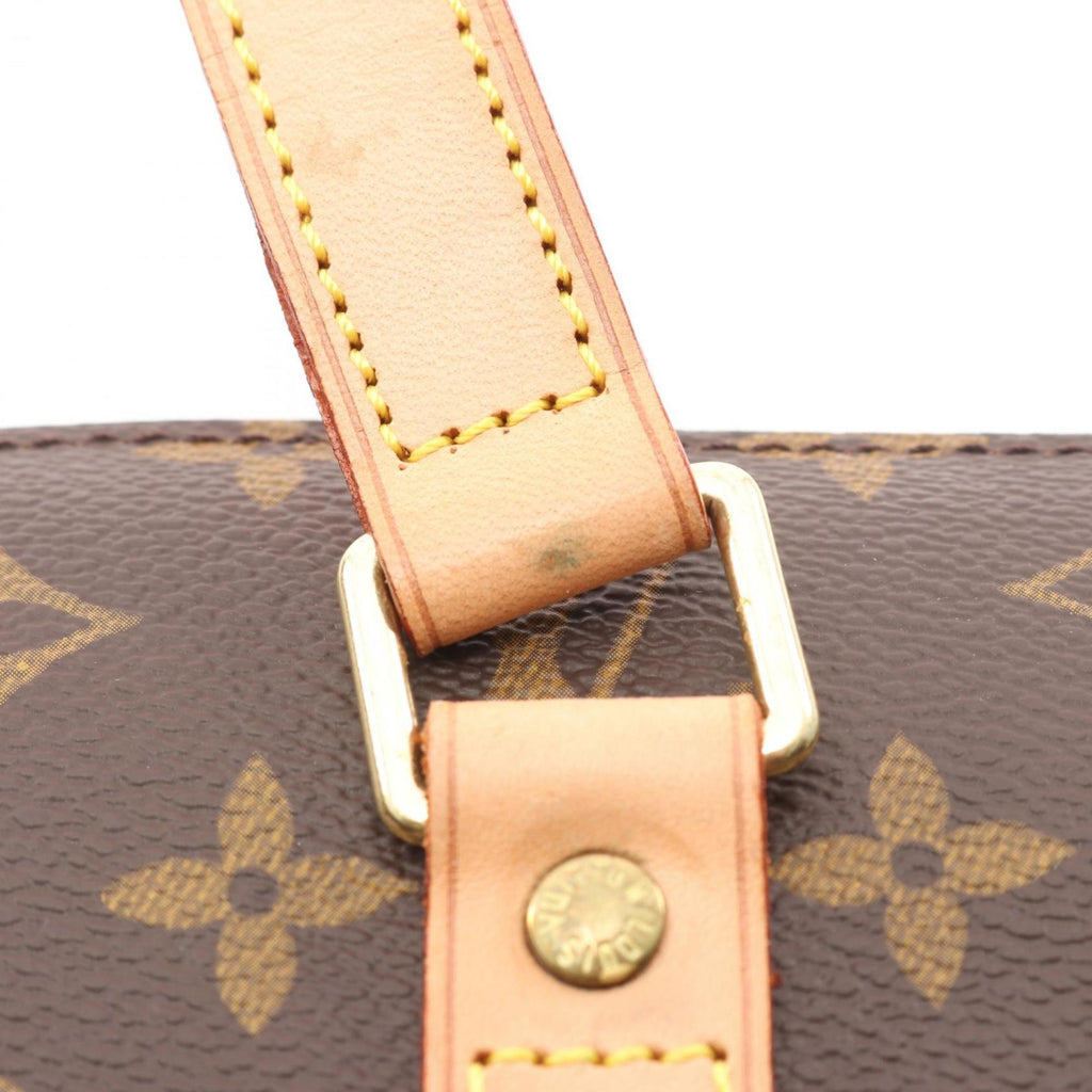 Louis Vuitton Brown Coated Canvas Leather Shoulder Bag