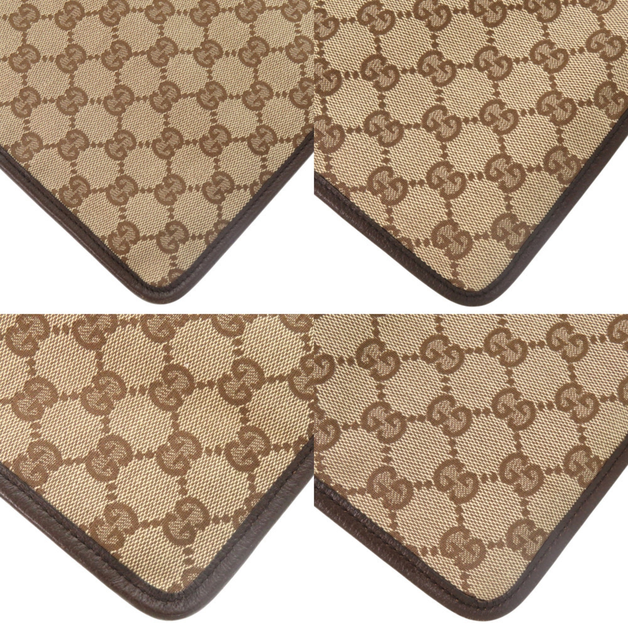 Gucci Brown Green Red Color Gg Canvas Leather Messenger Bag Sling Bag (Pre-Owned)