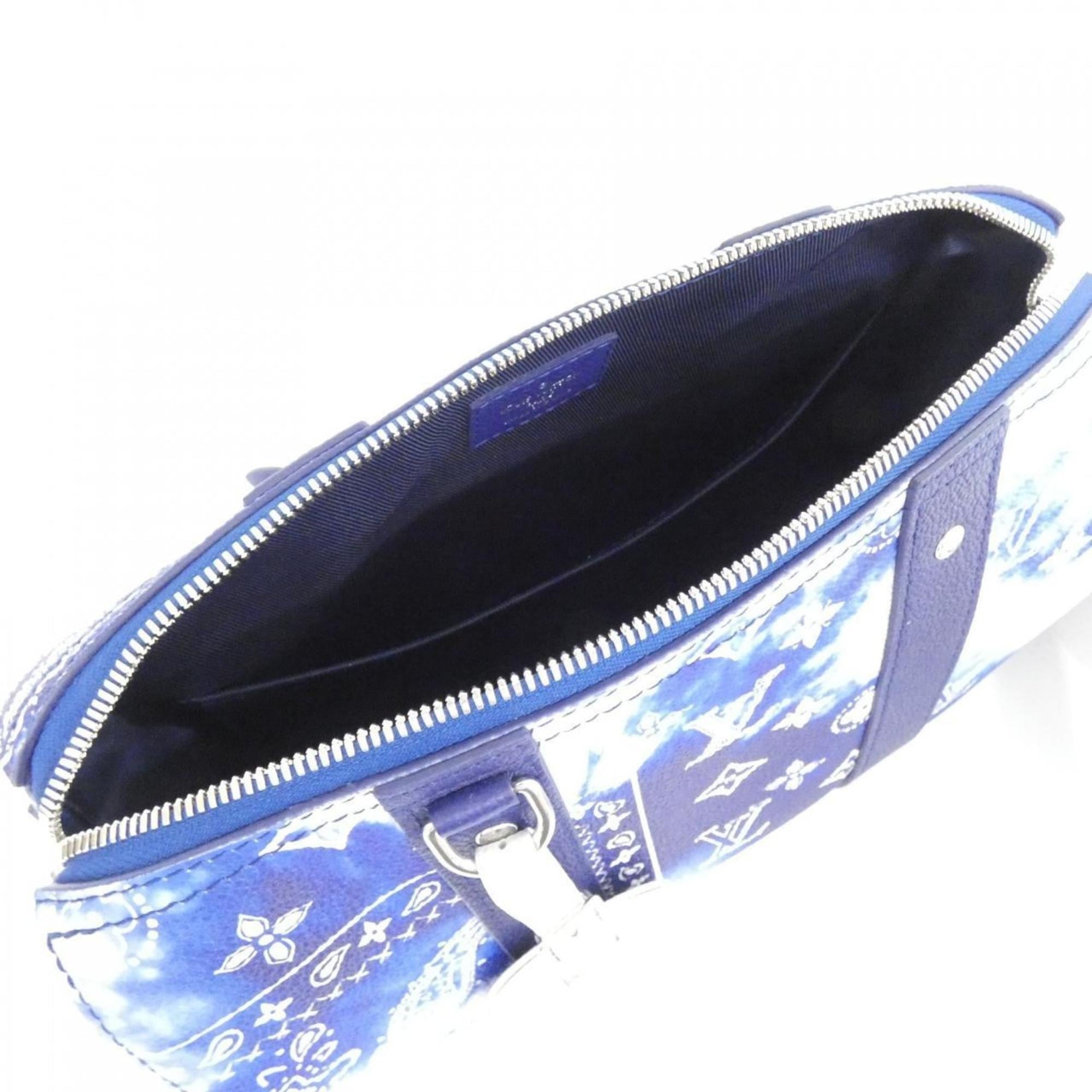 Louis Vuitton Monogram Blue Leather Shoulder Bag