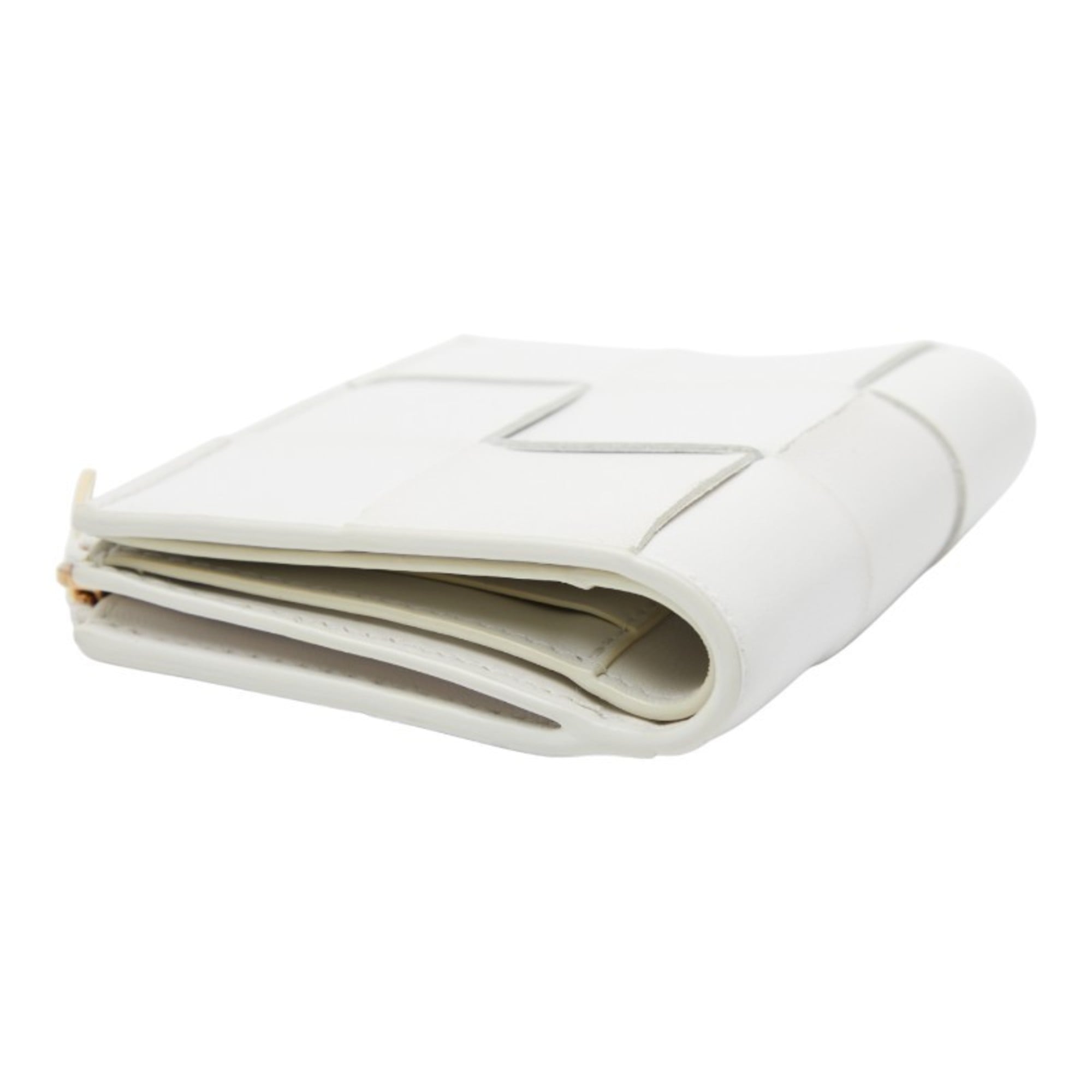 Bottega Veneta White Leather Wallet (Bi-Fold)