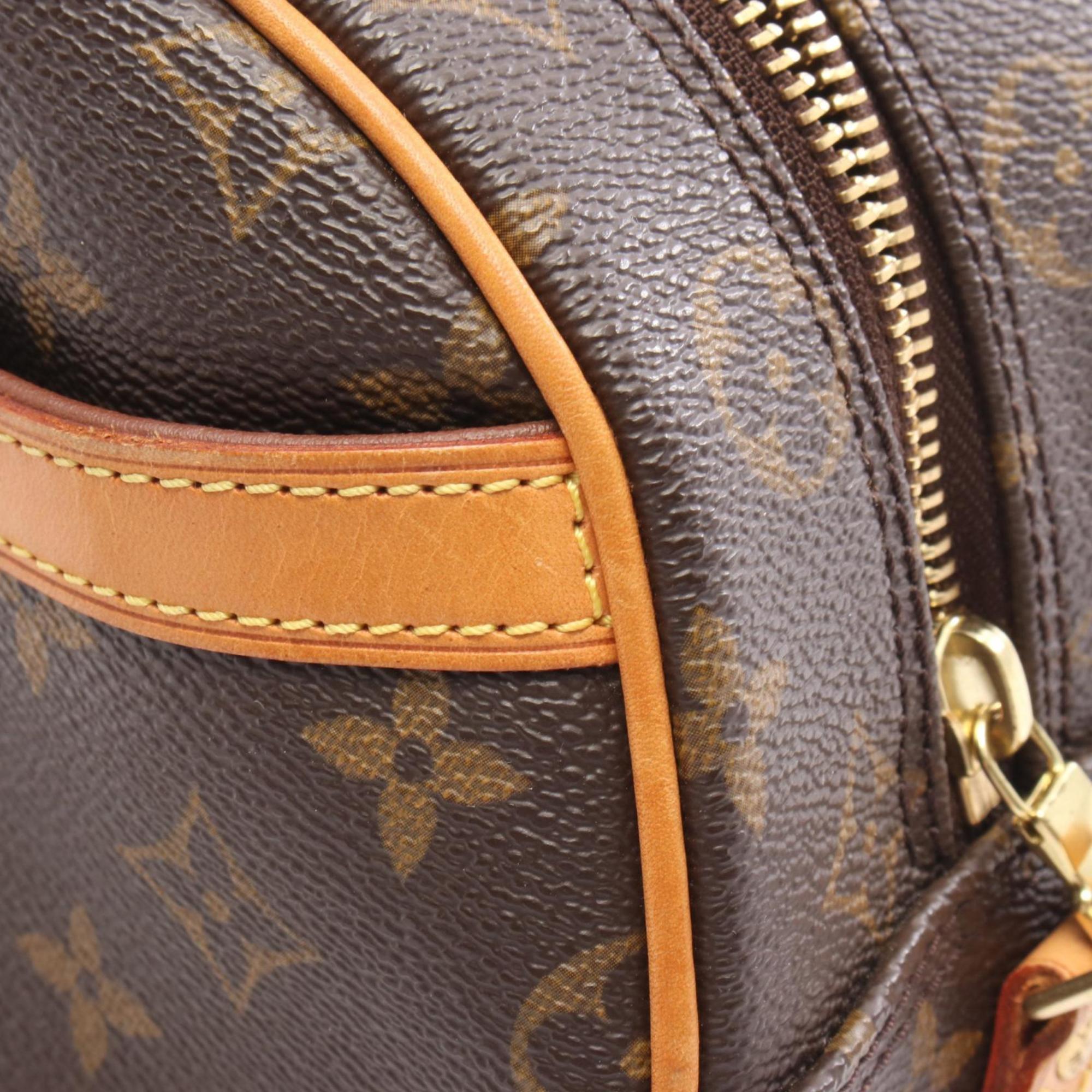 Louis Vuitton Monogram Brown Coated Canvas Leather Shoulder Bag