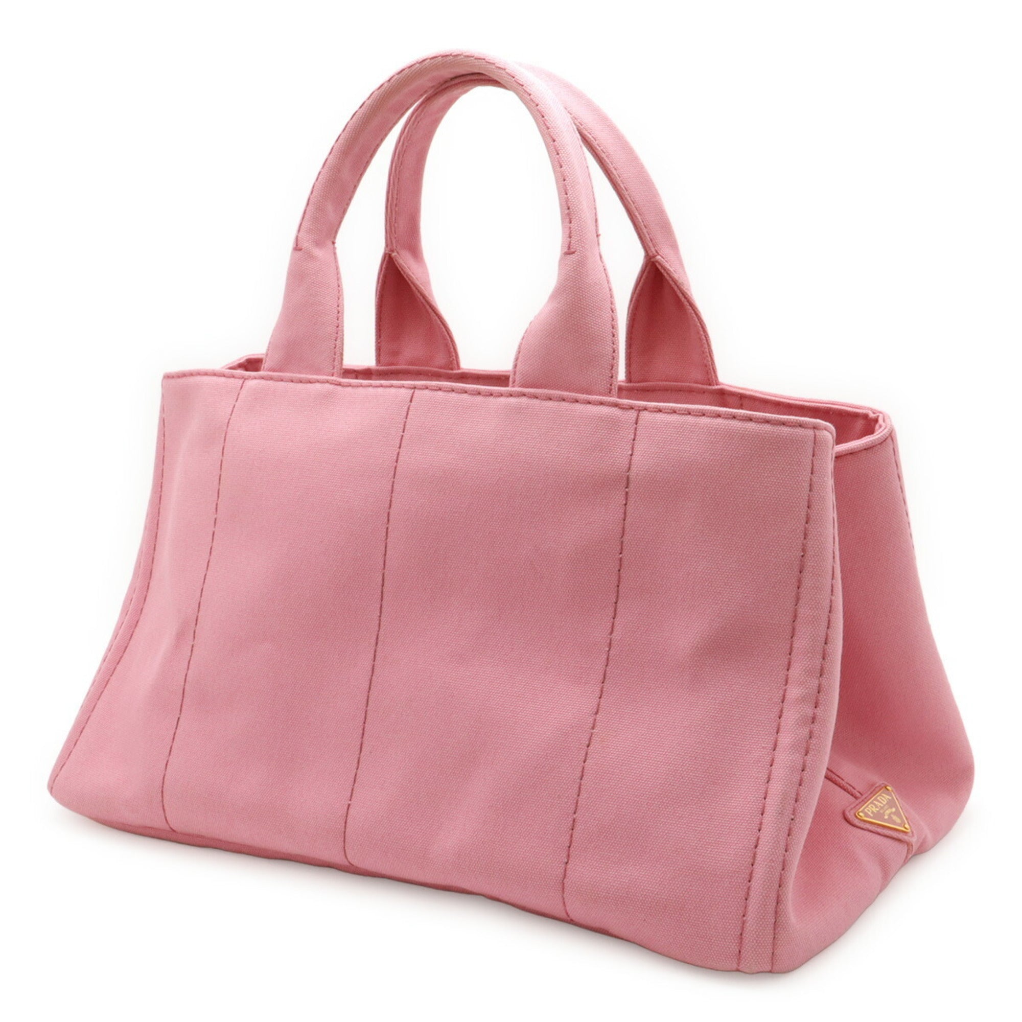 Prada Canapa Pink Canvas Handbag Tote Bag