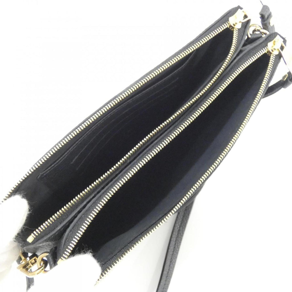 Louis Vuitton Beige Black Leather Pochette Shoulder Bag