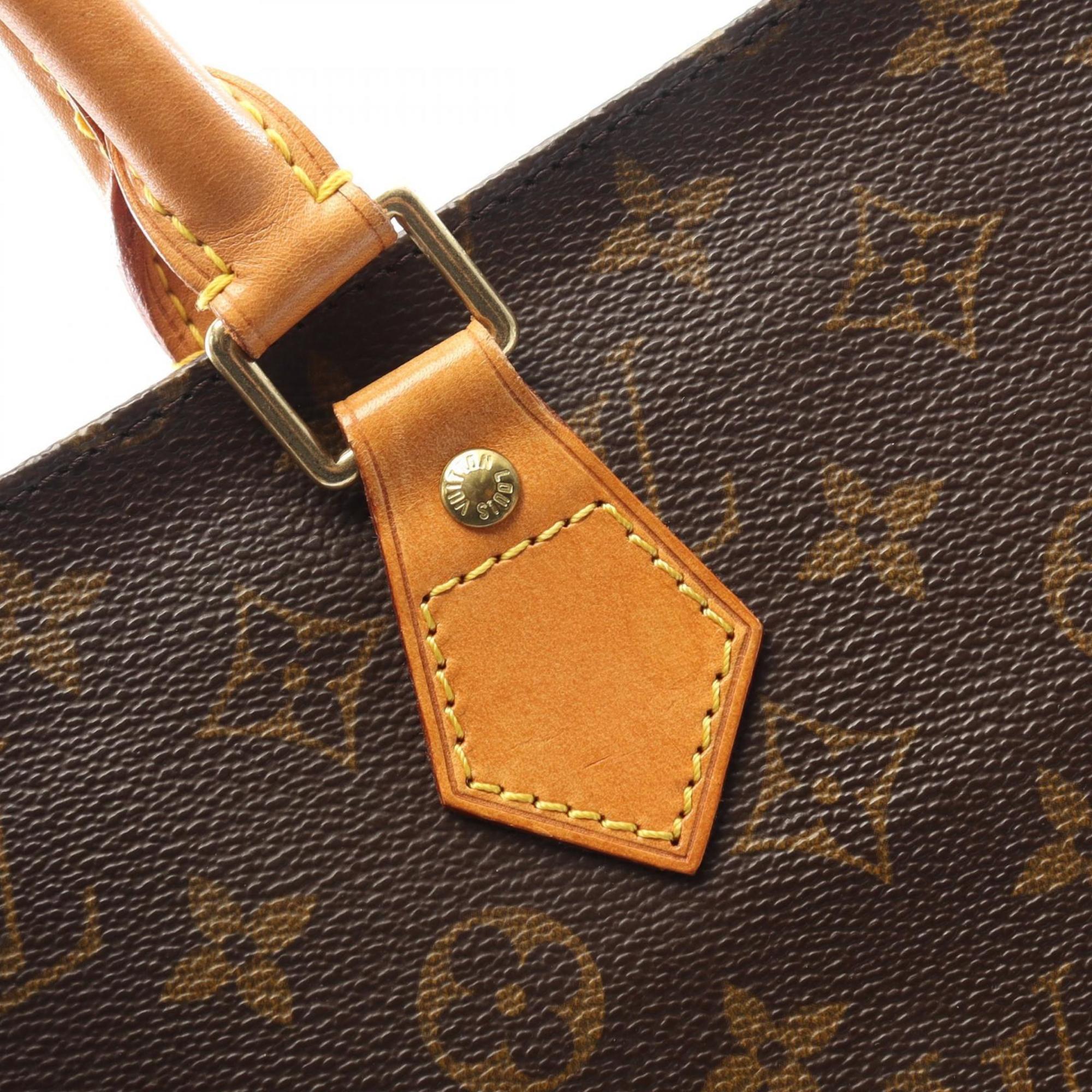 Louis Vuitton Brown Coated Canvas Leather Handbag Tote Bag