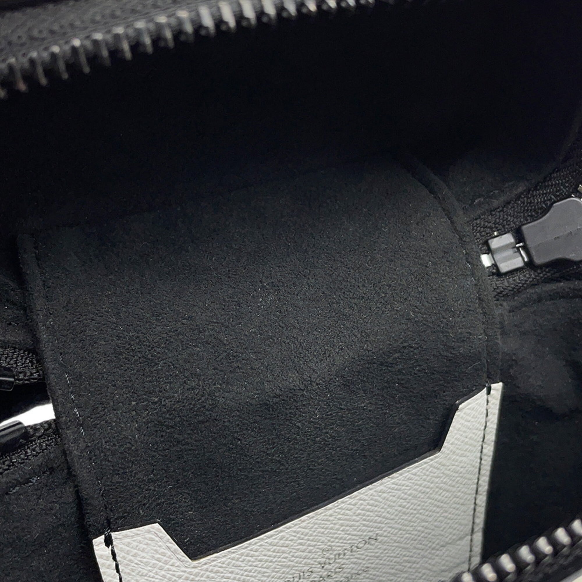 Louis Vuitton Epi Black Blanc White Epi Leather Shoulder Bag