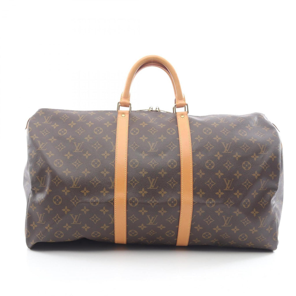 Louis Vuitton Brown Coated Canvas Pvc Monogram Leather Boston Bag
