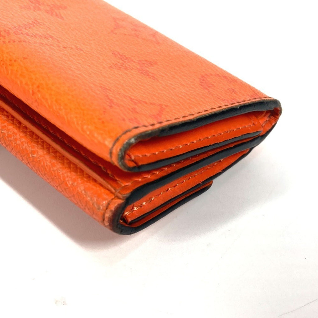 Louis Vuitton Taigarama Orange Taiga Leather Monogram Wallet (Tri-Fold)
