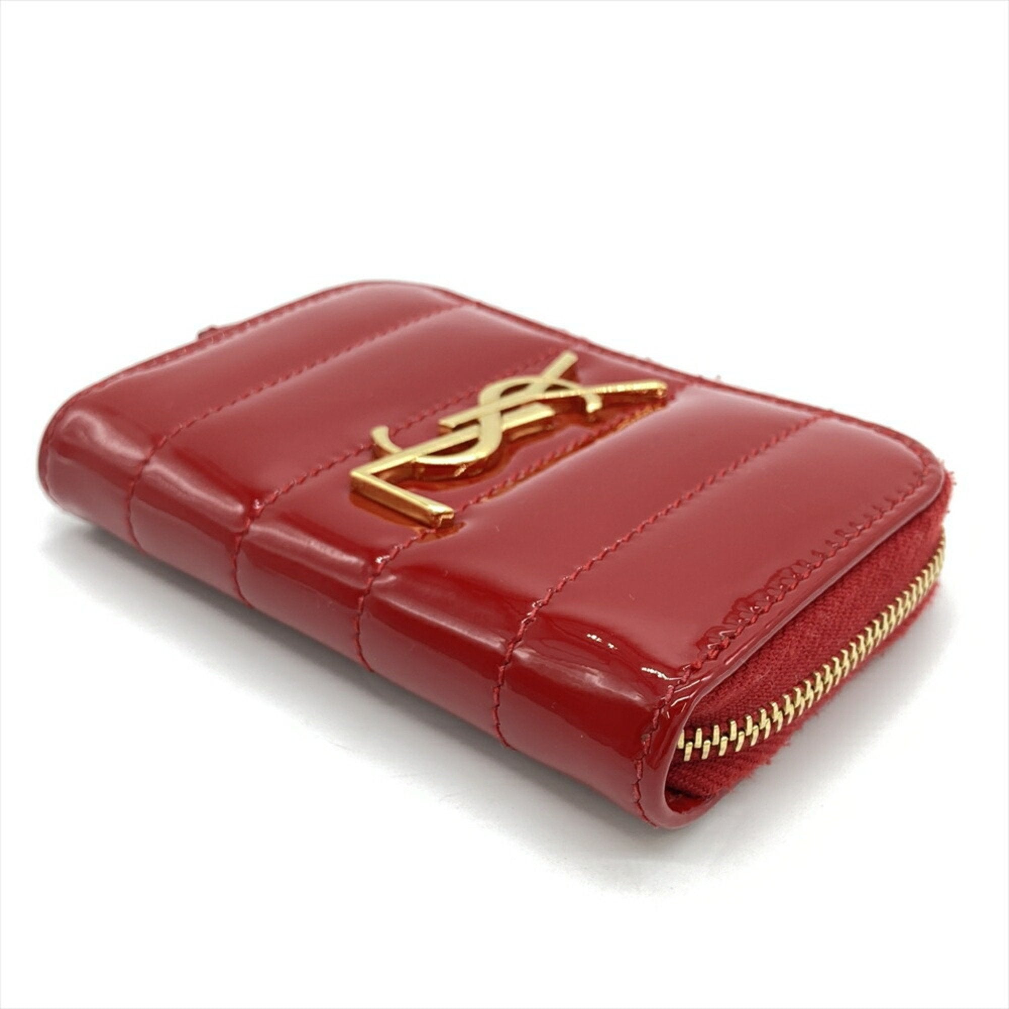 Saint Laurent Red Color Leather Coin Purse/Coin Case (Pre-Owned)