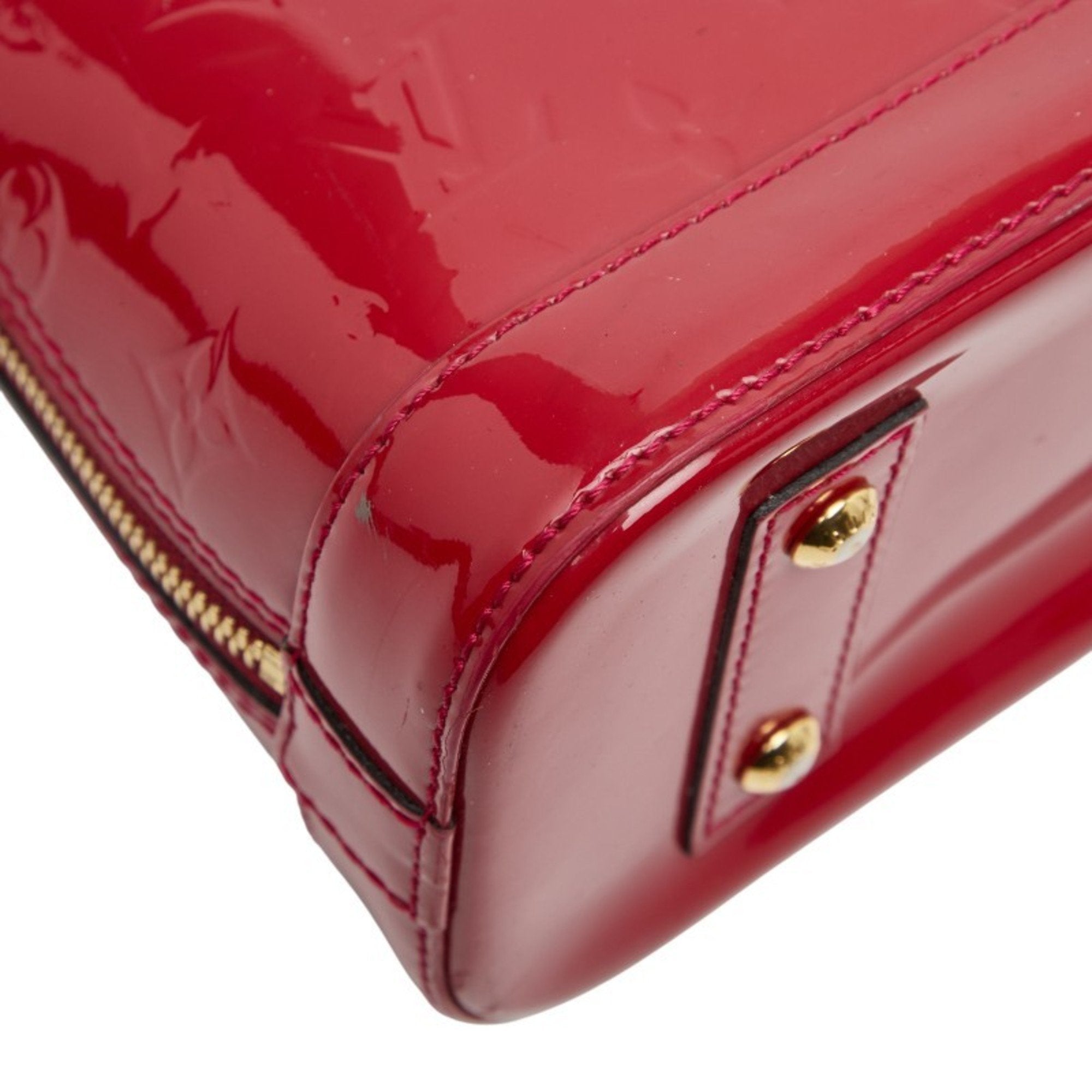 Louis Vuitton Pomme D'amour Red Color Patent Leather Handbag Shoulder Bag