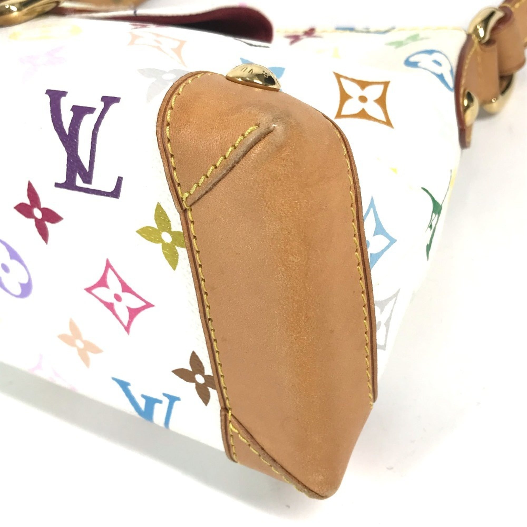 Louis Vuitton Blanc Multi-Color White Yellow Monogram Multicolore Canvas Handbag Shoulder Bag