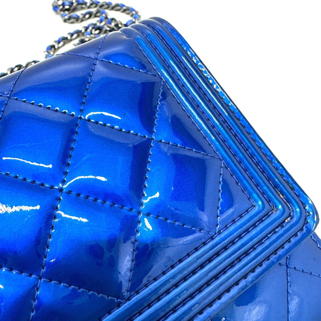 Chanel Blue Leather Shoulder Bag