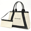 Balenciaga Black Canvas Leather Tote