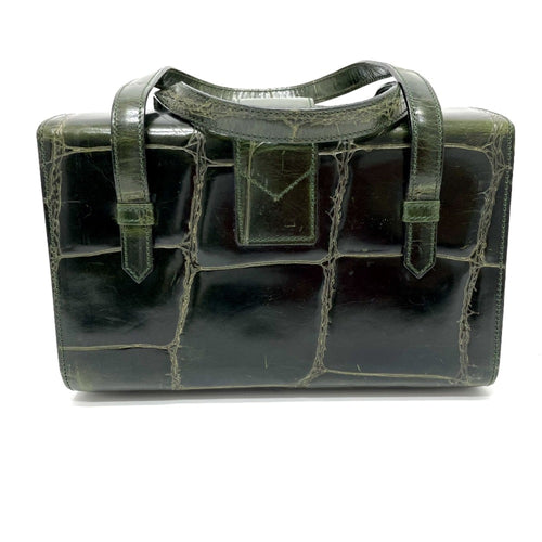 Celine Green Leather Handbag