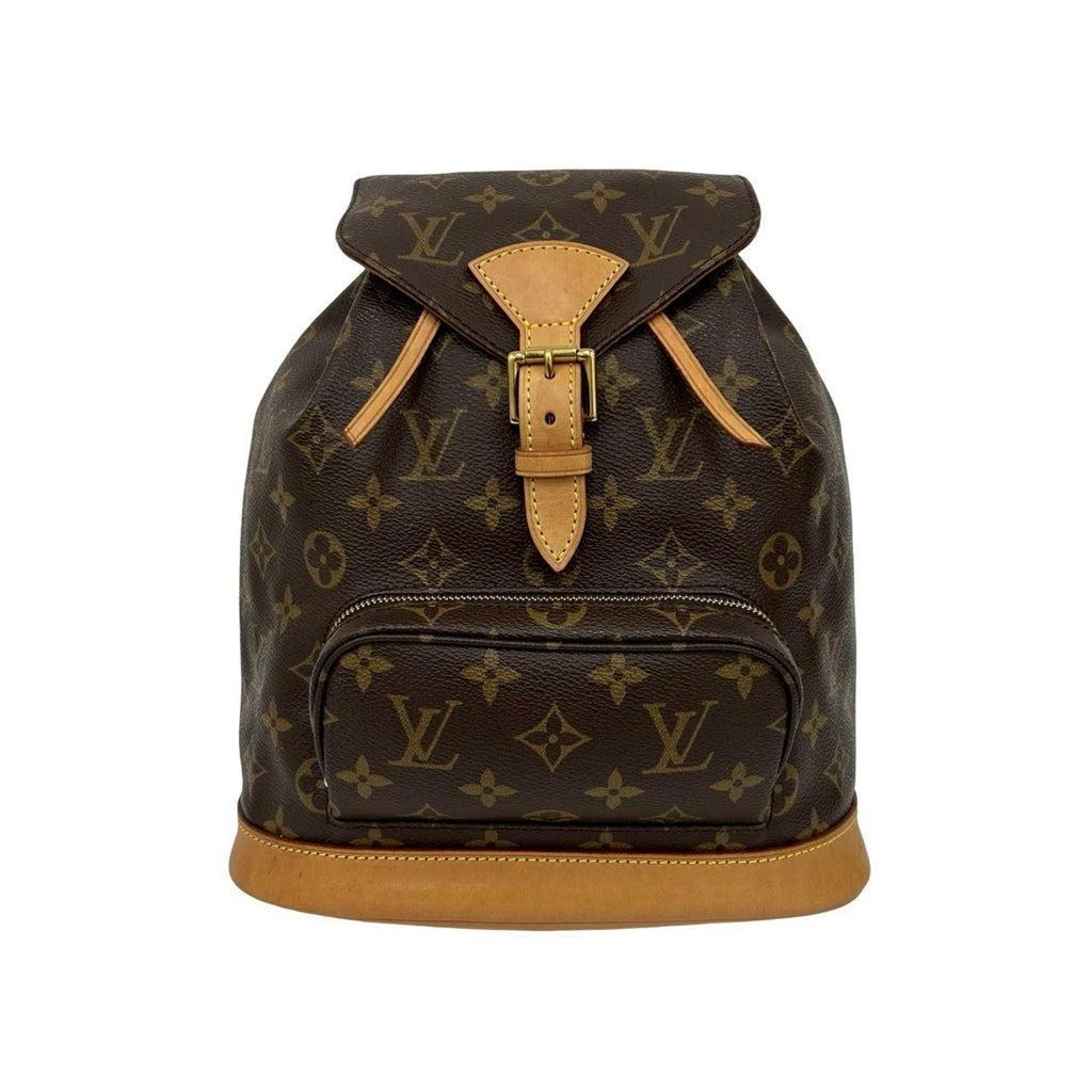 Louis Vuitton Brown Leather Pvc Backpack