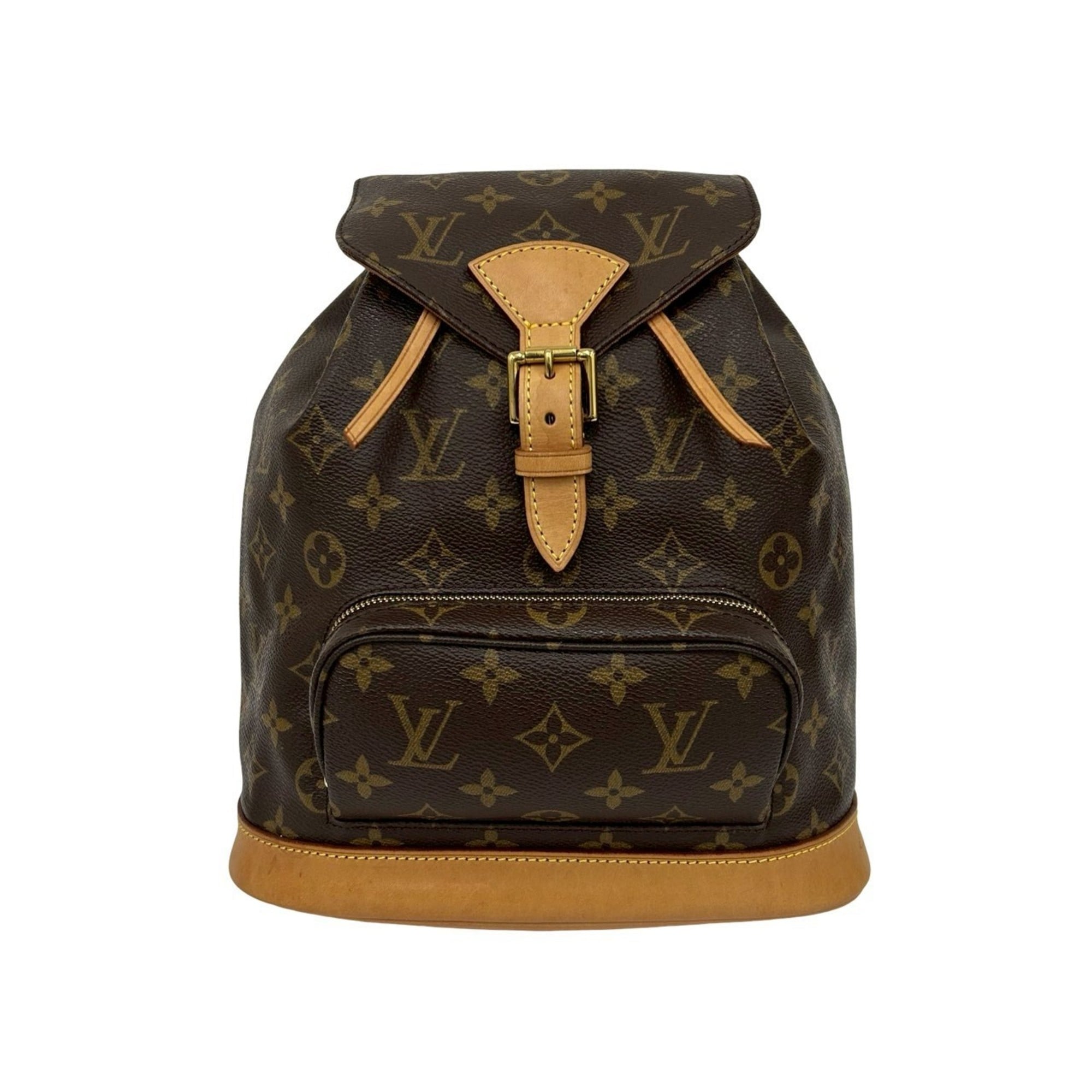 Louis Vuitton Brown Leather Pvc Backpack