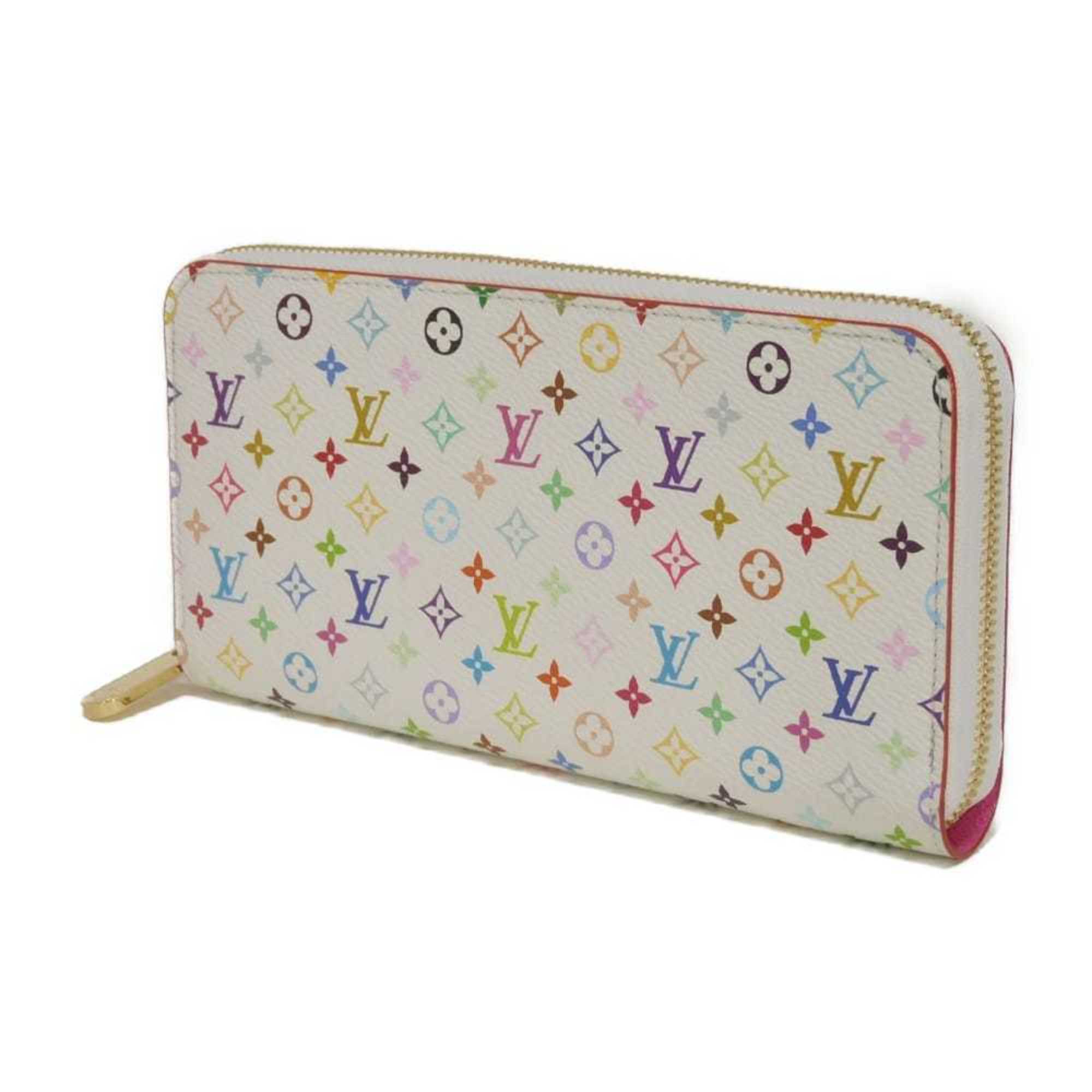 Louis Vuitton Monogram Multi-Color Pink White Monogram Multicolore Canvas Leather Long Wallet