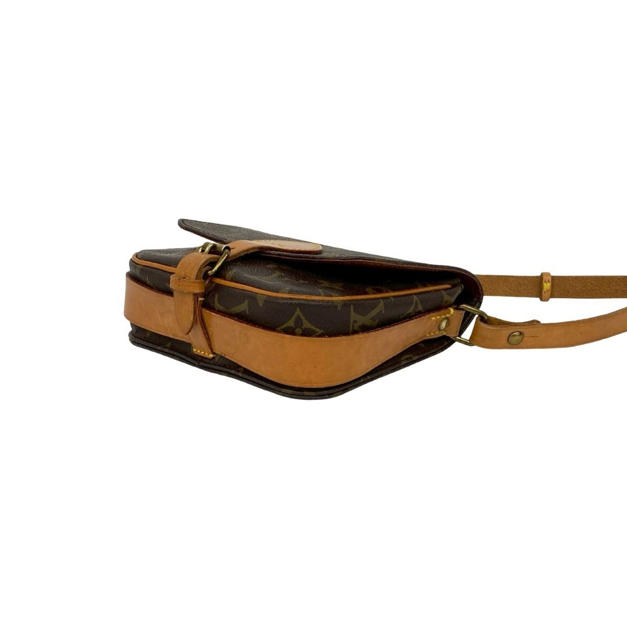 Louis Vuitton Brown Pvc Leather Pochette Shoulder Bag