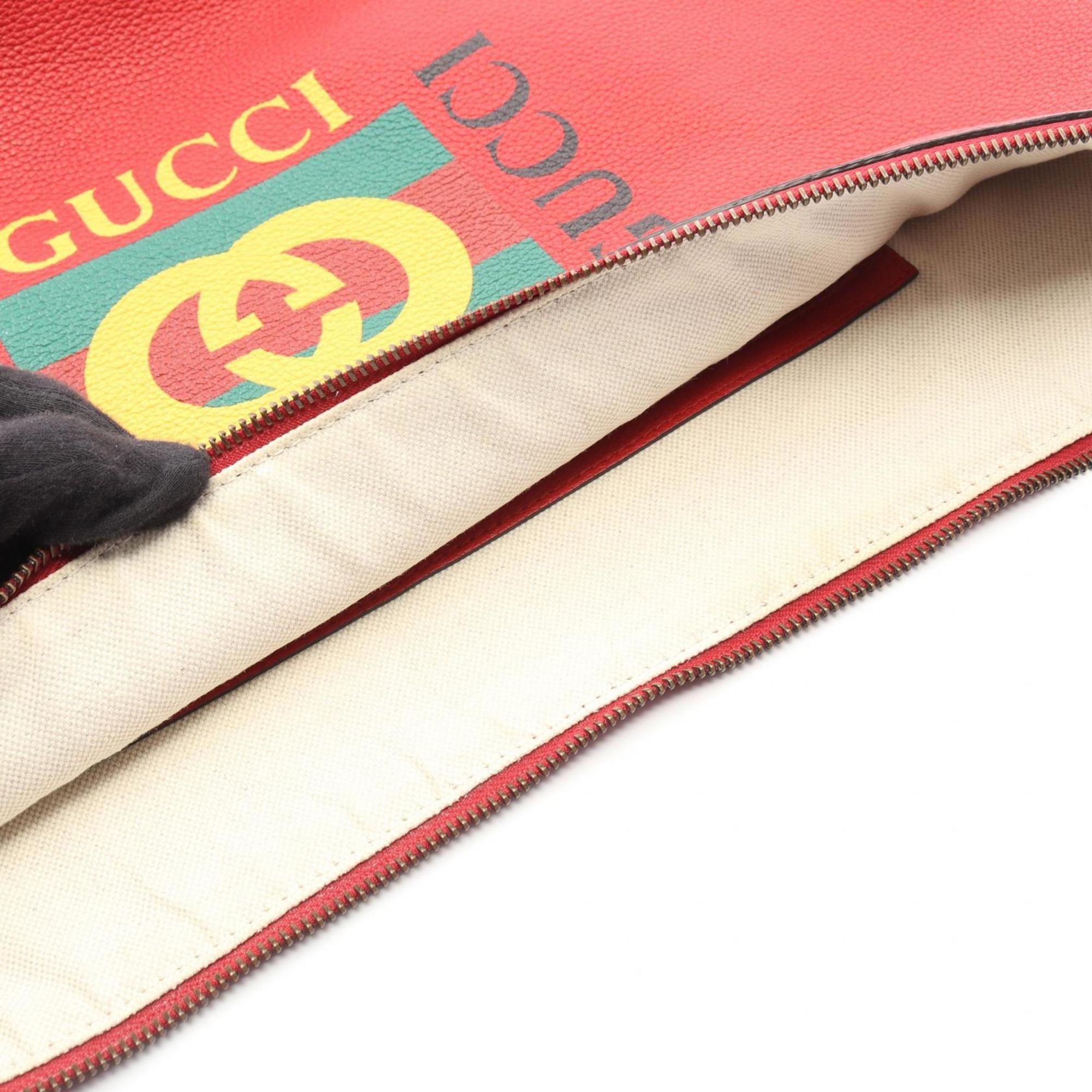 Gucci Multi-Color Red Color Leather Shoulder Bag (Pre-Owned)