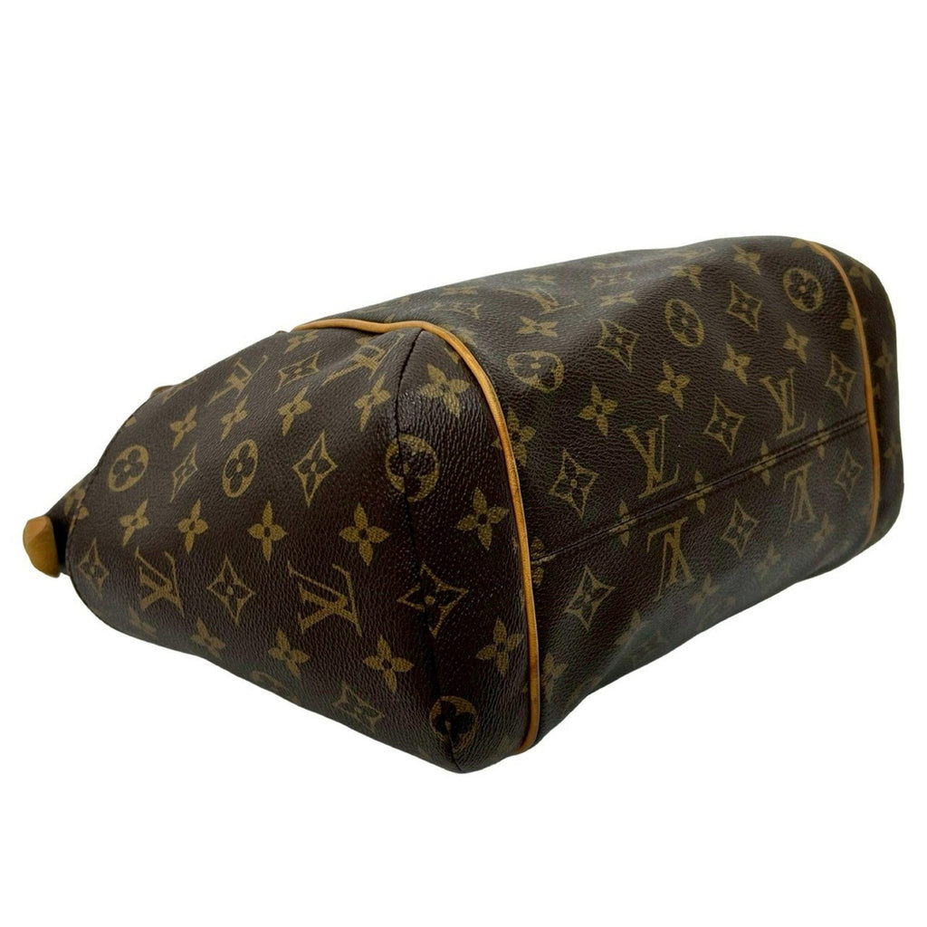 Louis Vuitton Brown Leather Pvc Handbag Shoulder Bag Tote Bag