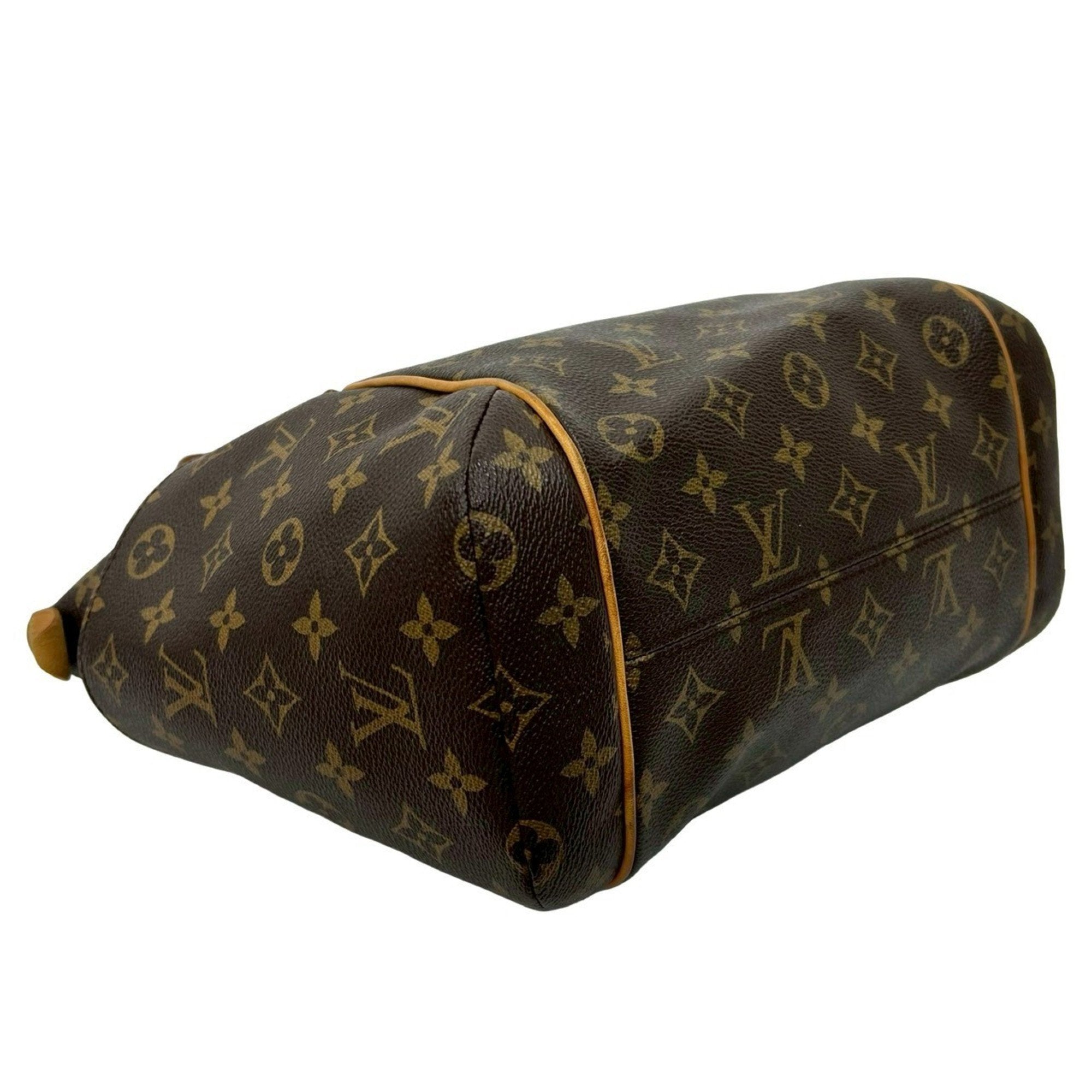 Louis Vuitton Brown Leather Pvc Handbag Shoulder Bag Tote Bag