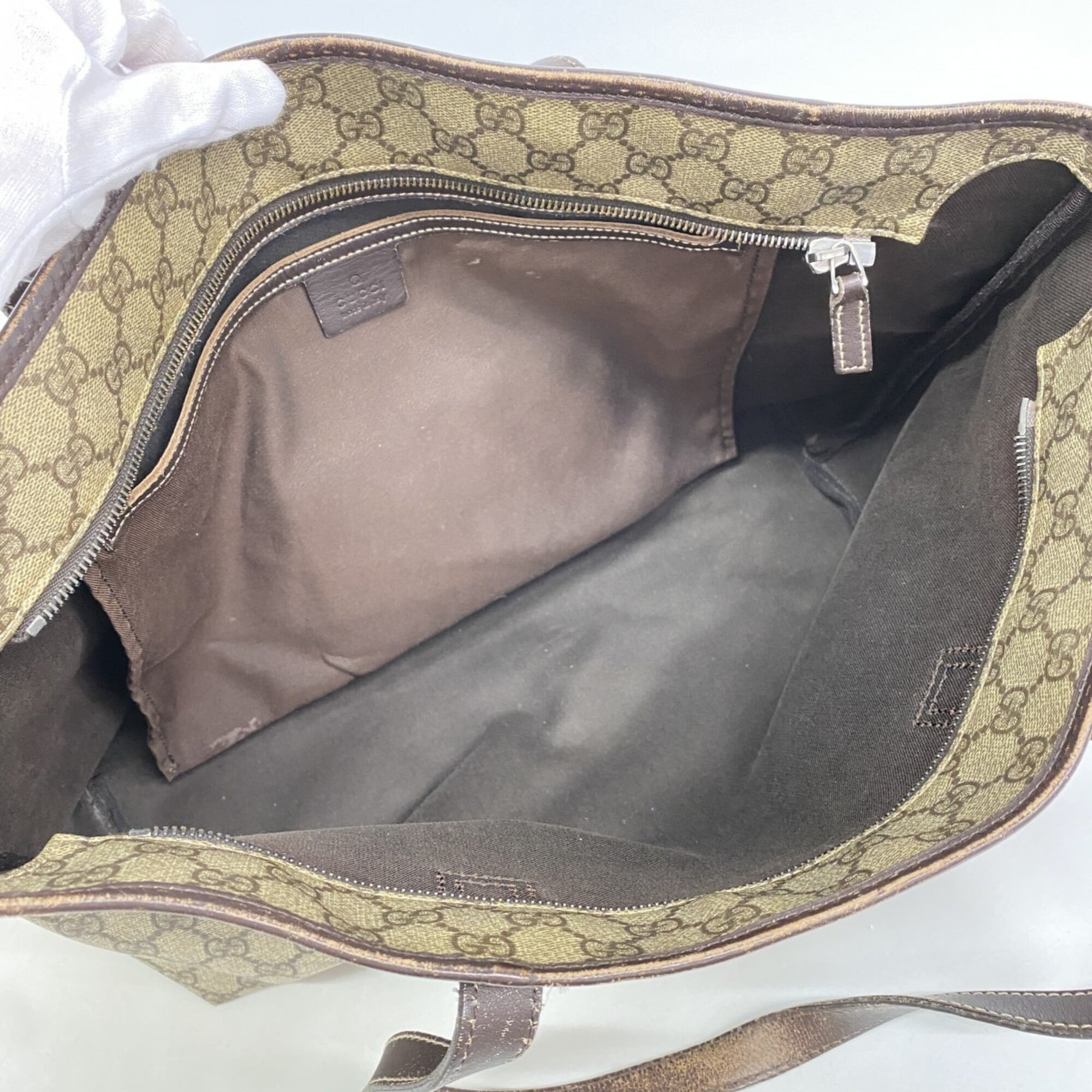Gucci Beige Brown Pvc Tote Bag (Pre-Owned)