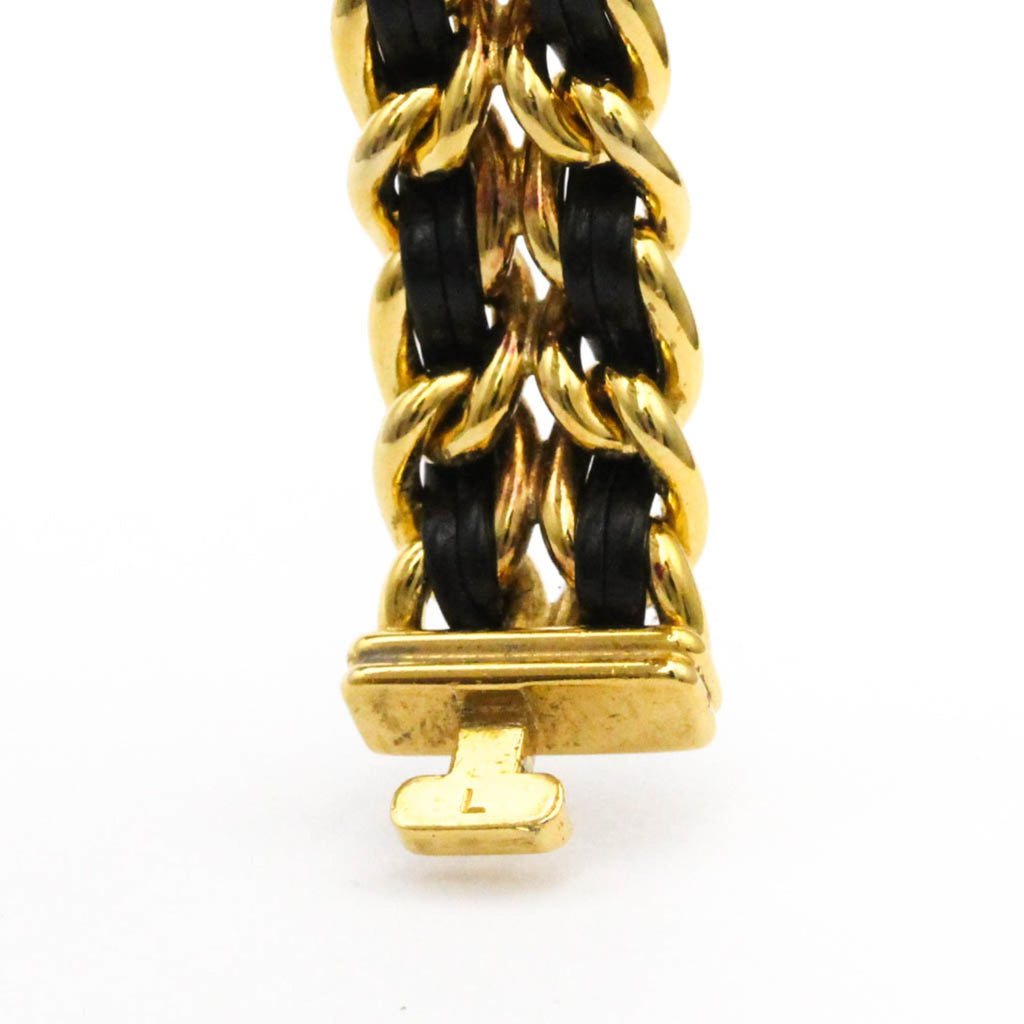 Chanel Premiere Rock Quartz Watch Plated Metal And Leather Watch