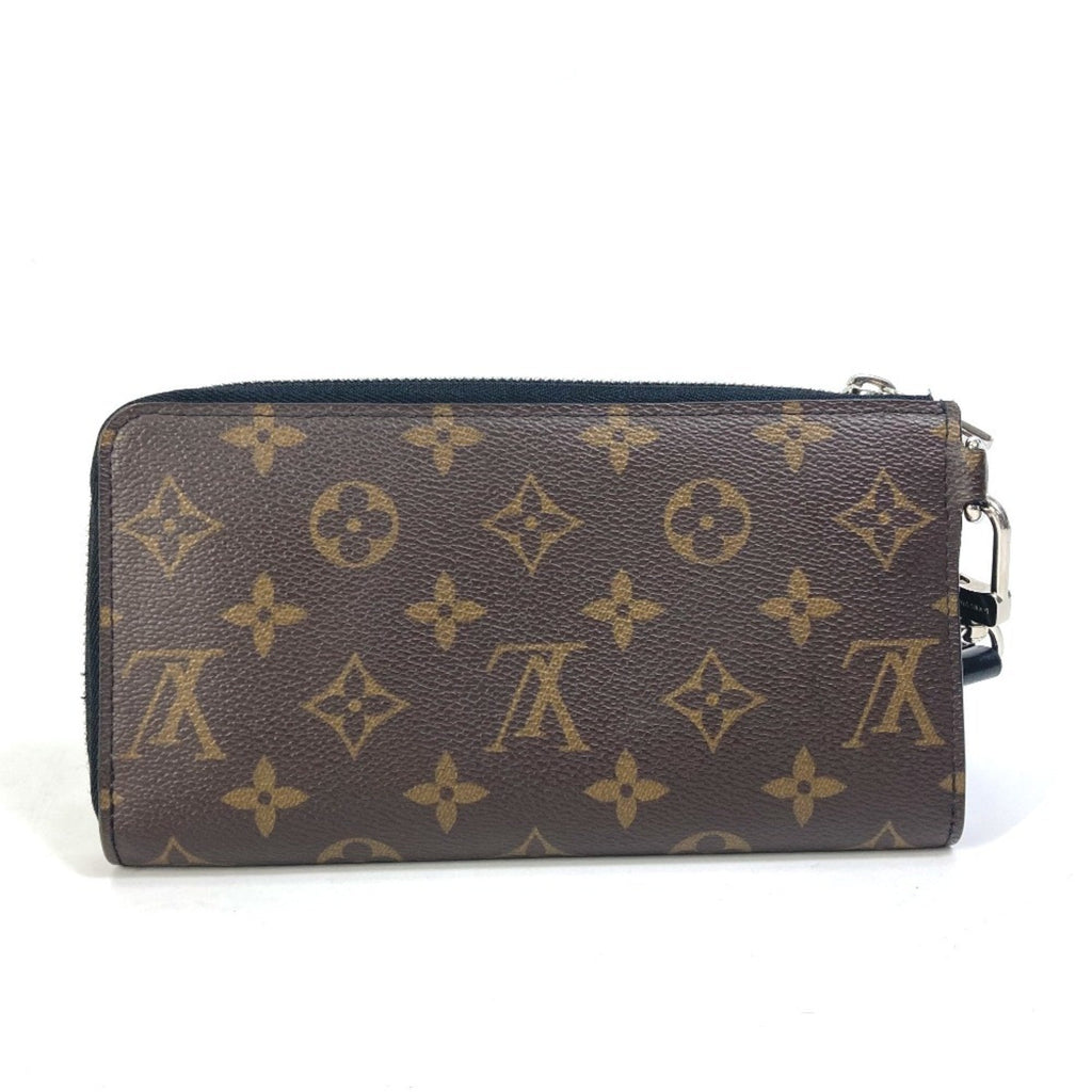Louis Vuitton Monogram Macassar Black Brown Monogram Long Wallet